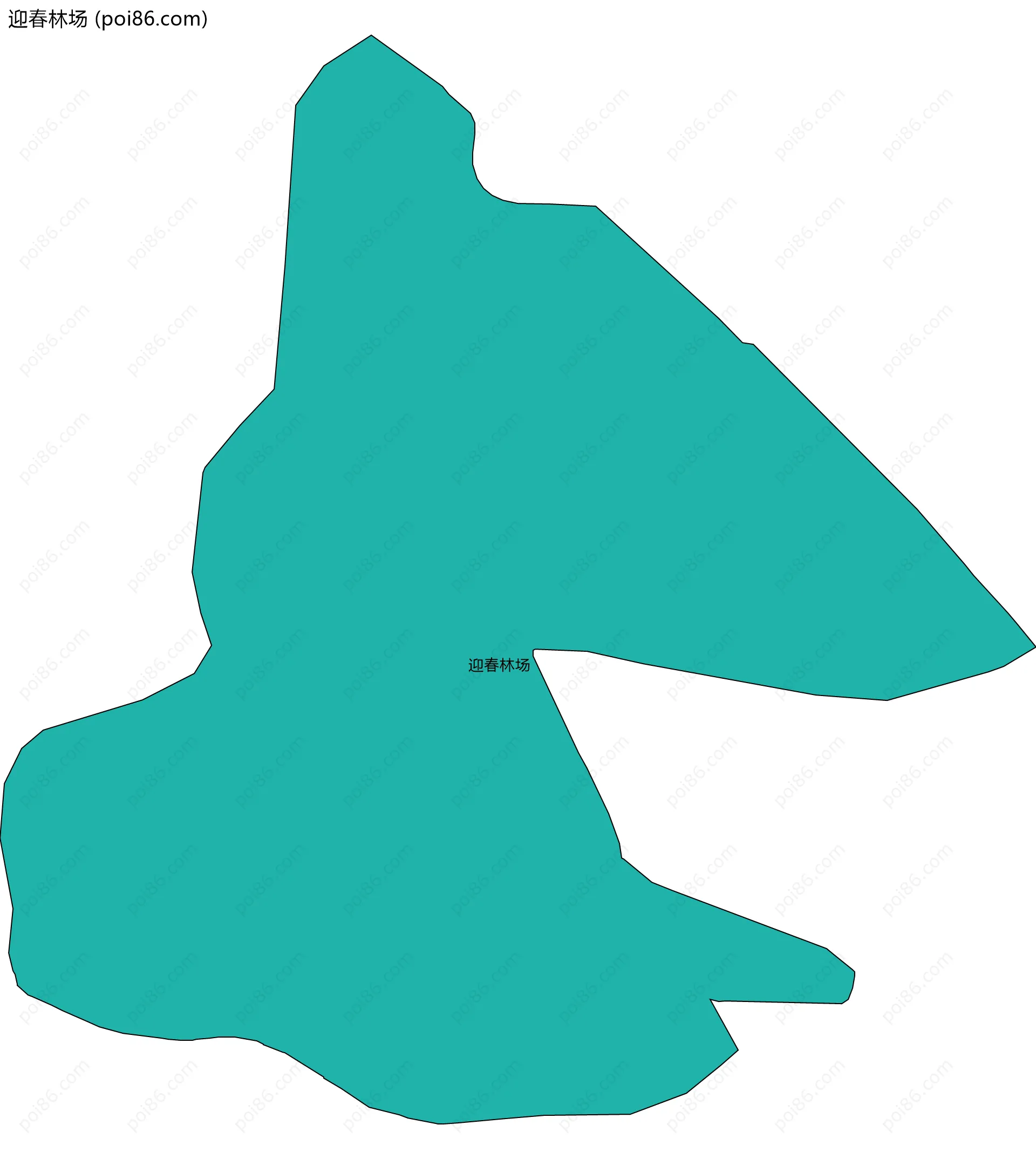 迎春林场边界地图