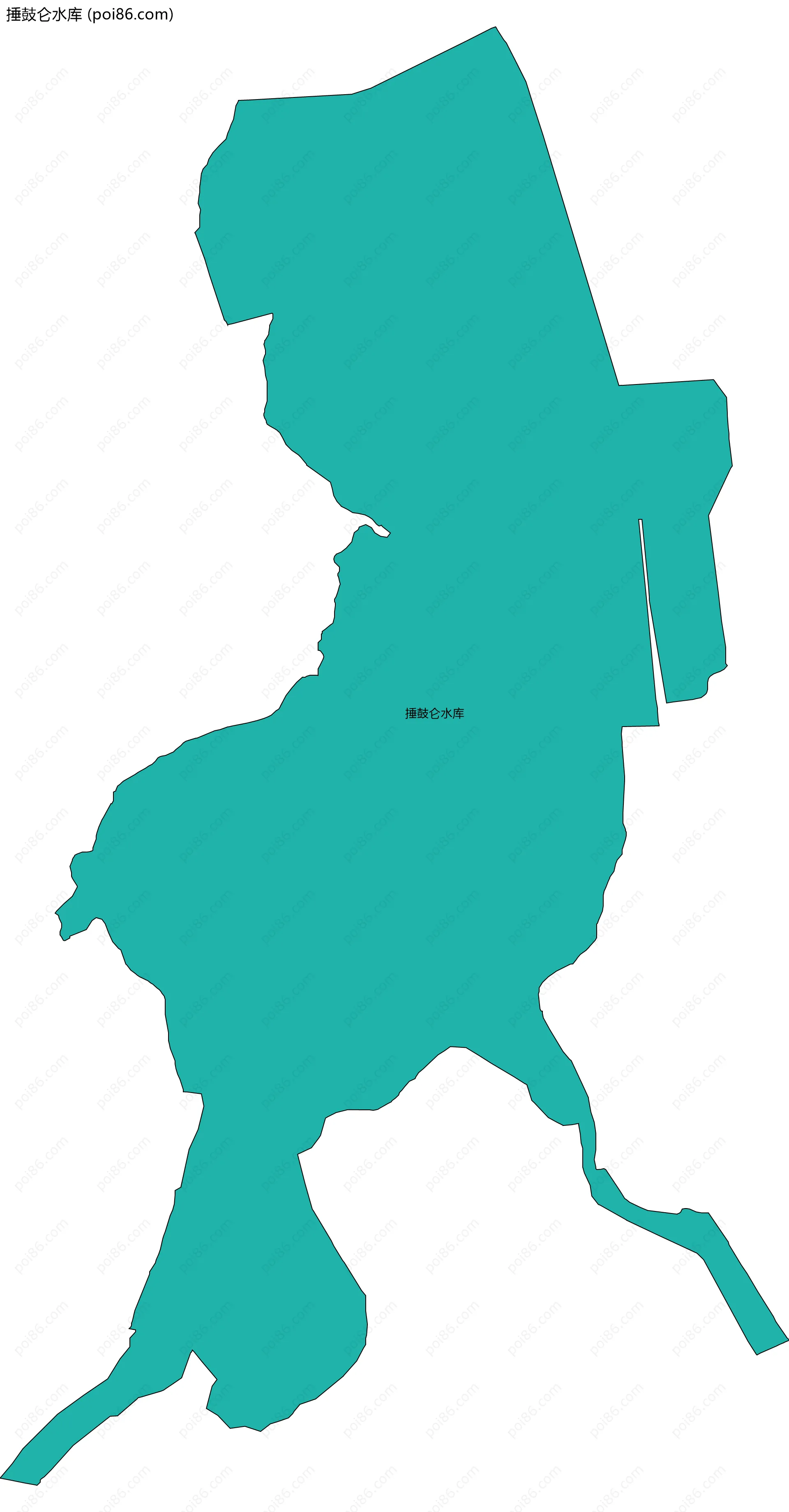 捶鼓仑水库边界地图