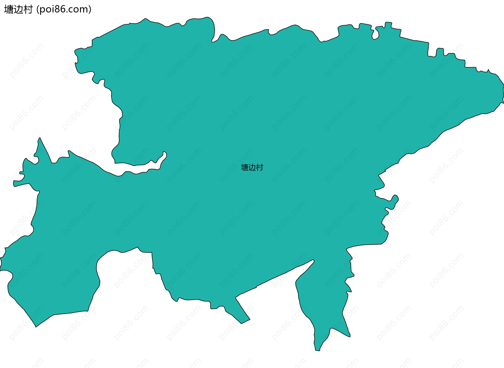 塘边村边界地图