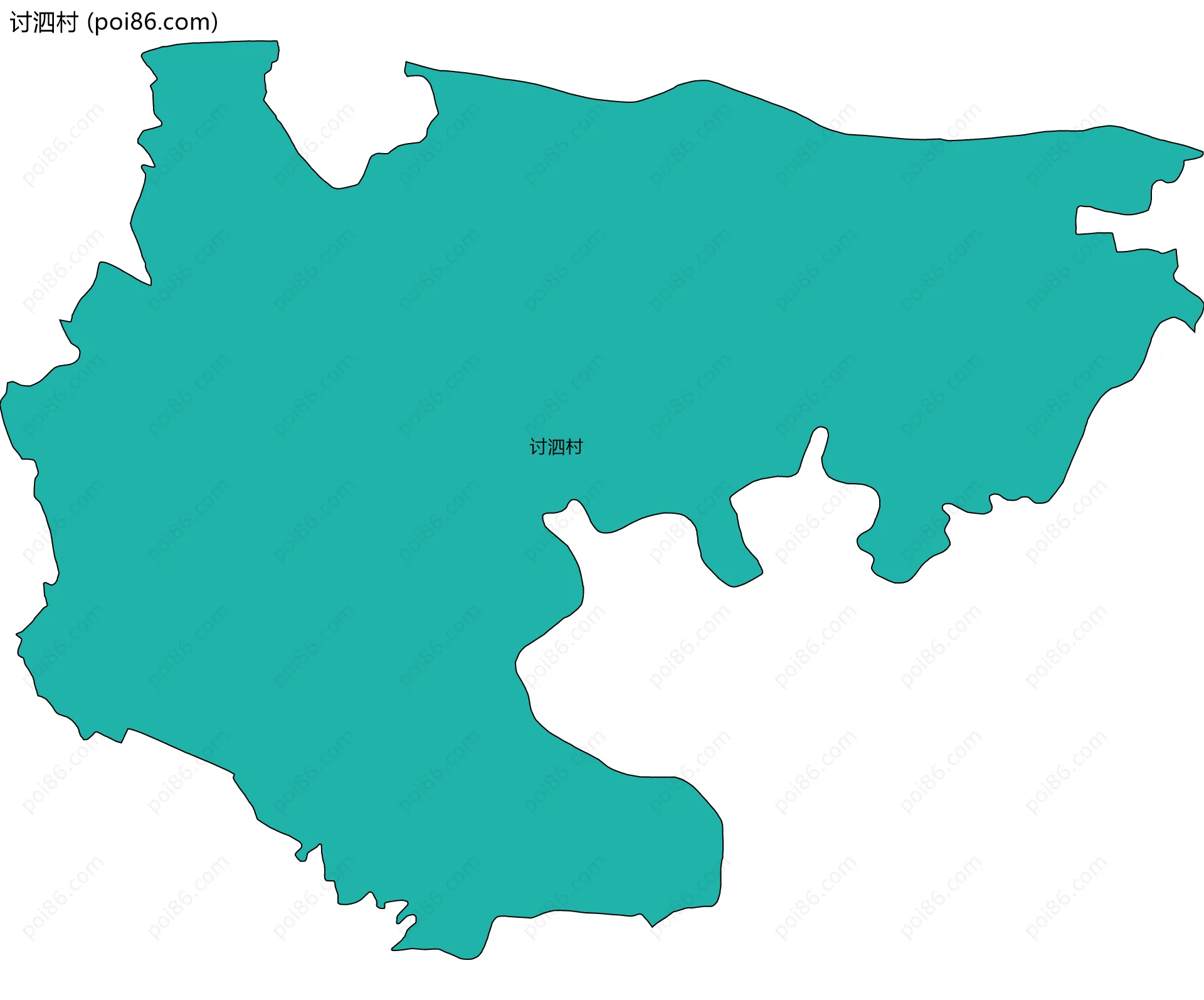 讨泗村边界地图