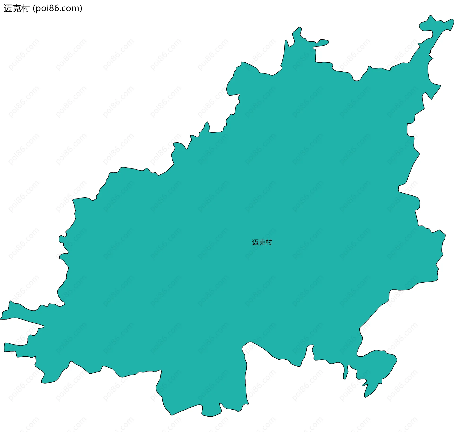 迈克村边界地图