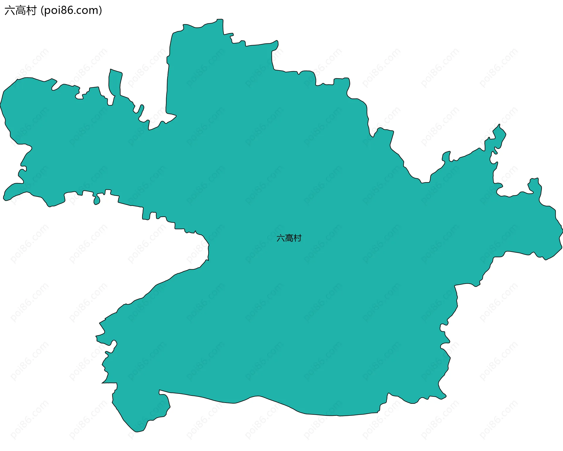 六高村边界地图