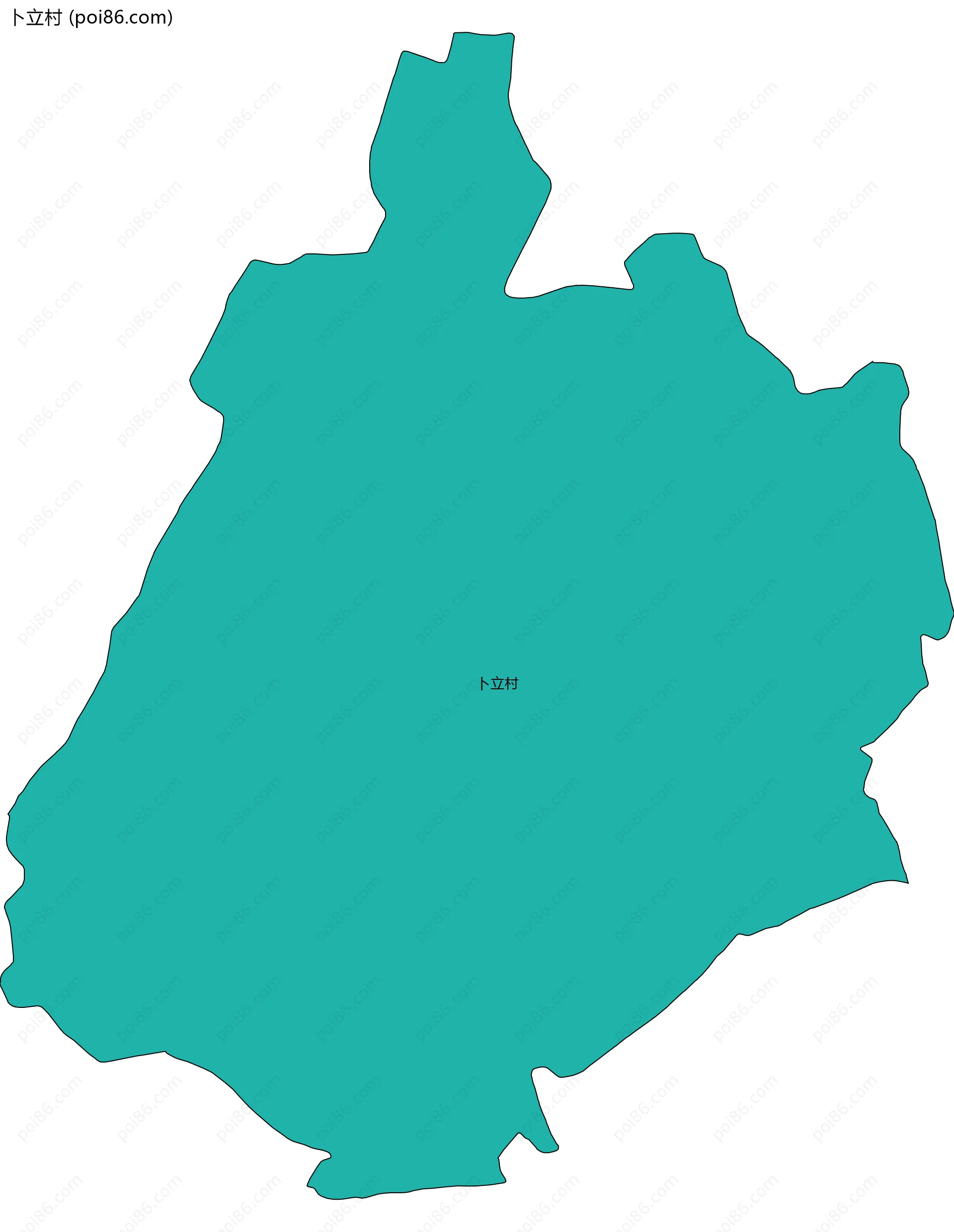 卜立村边界地图