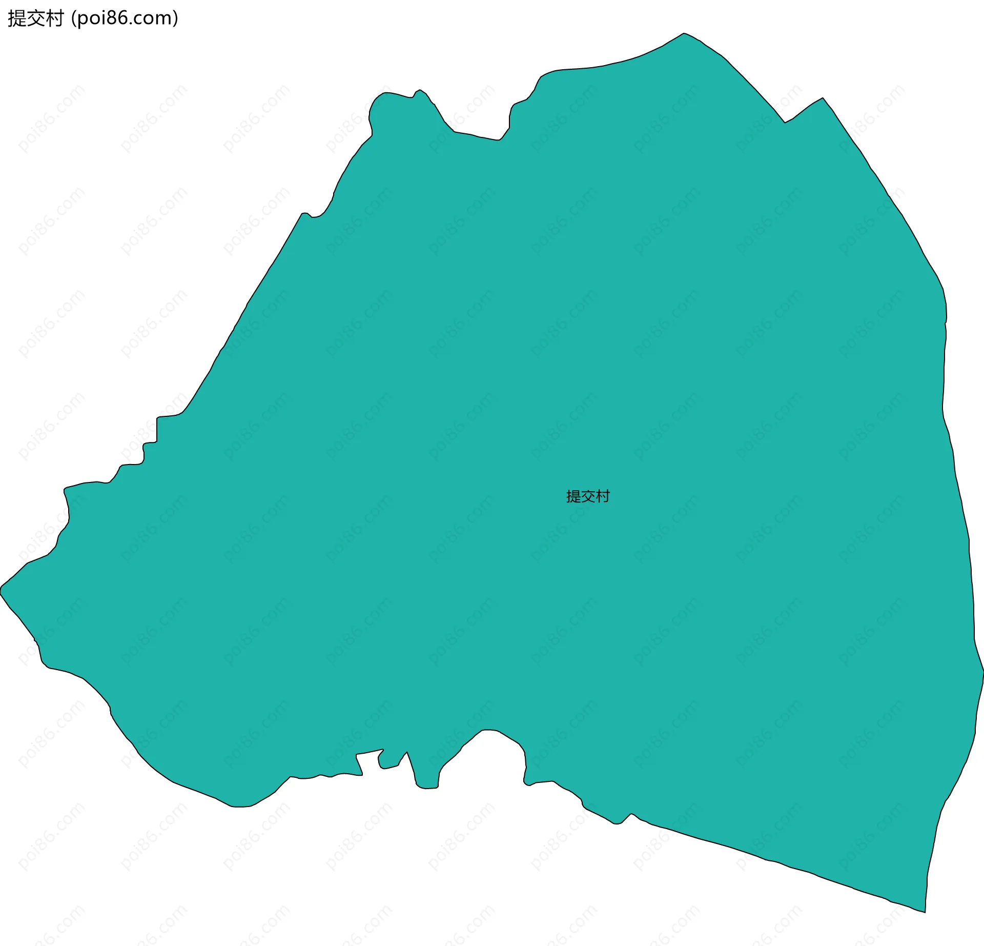 提交村边界地图