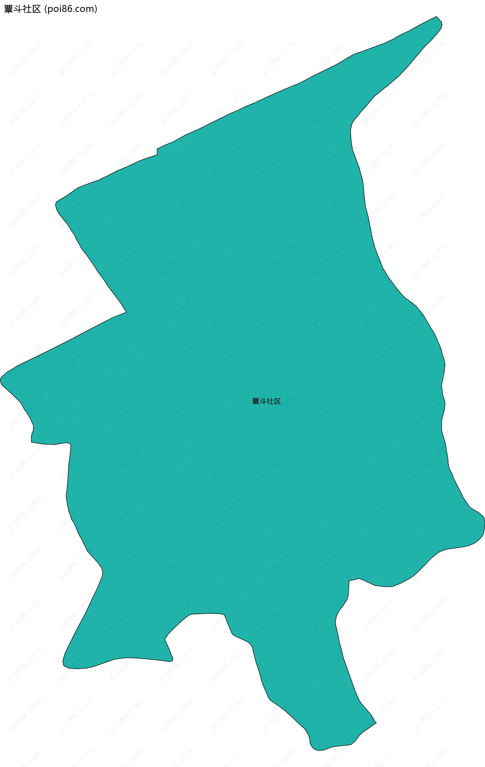 覃斗社区边界地图