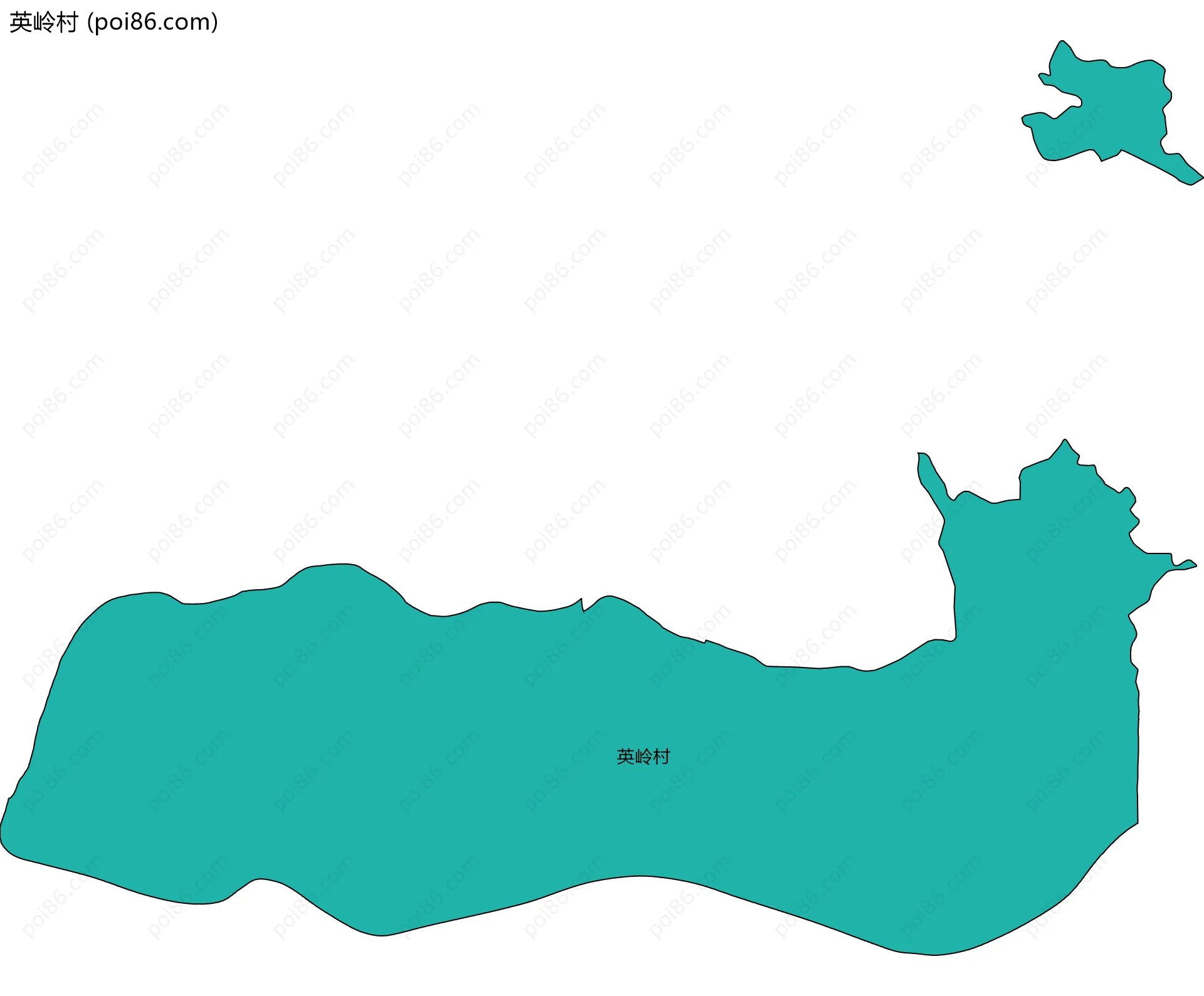英岭村边界地图