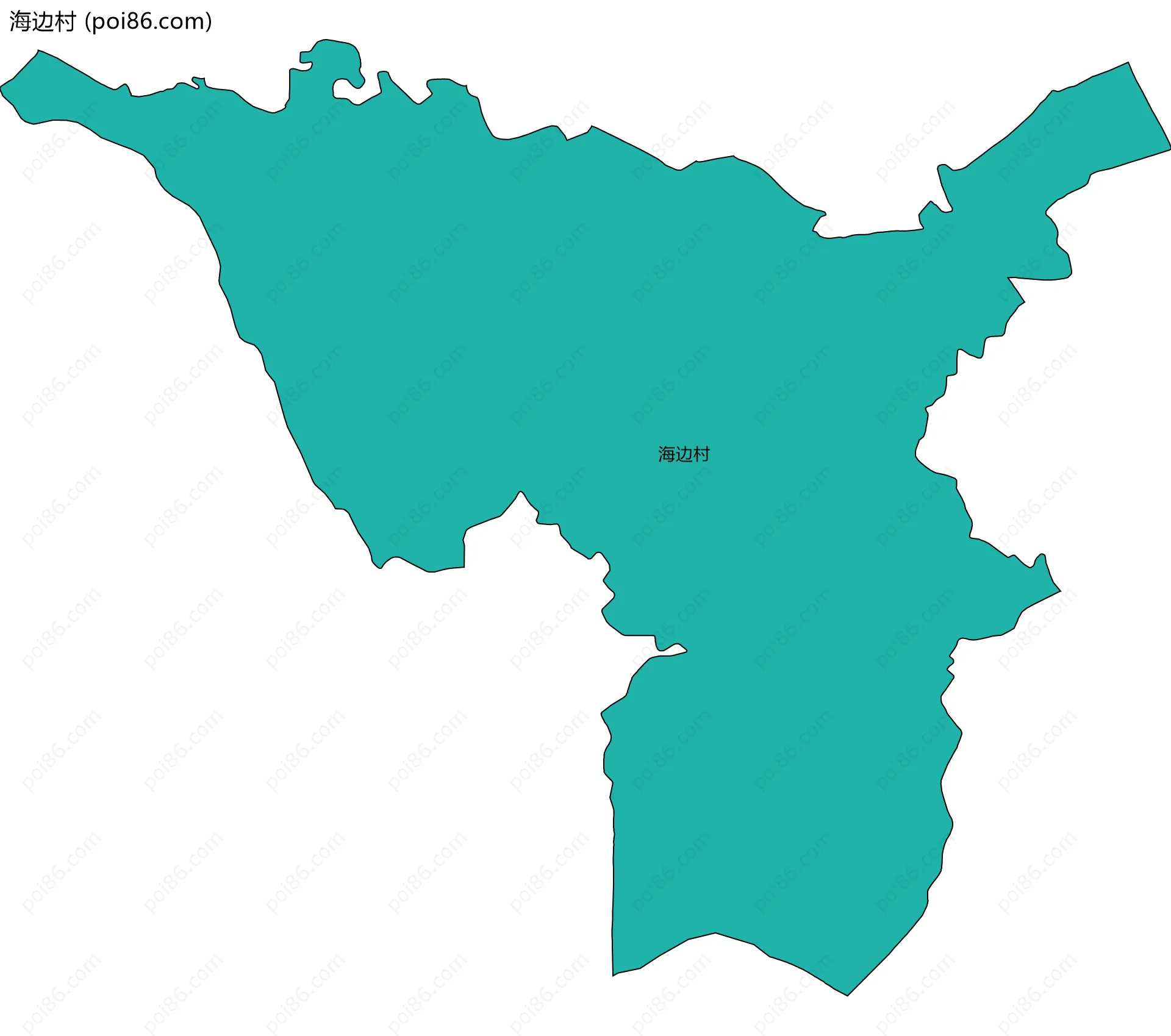 海边村边界地图