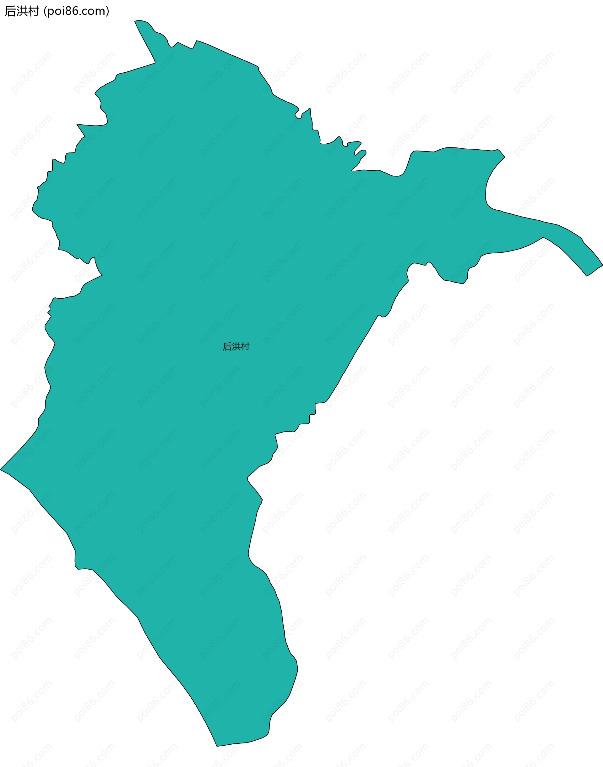 后洪村边界地图