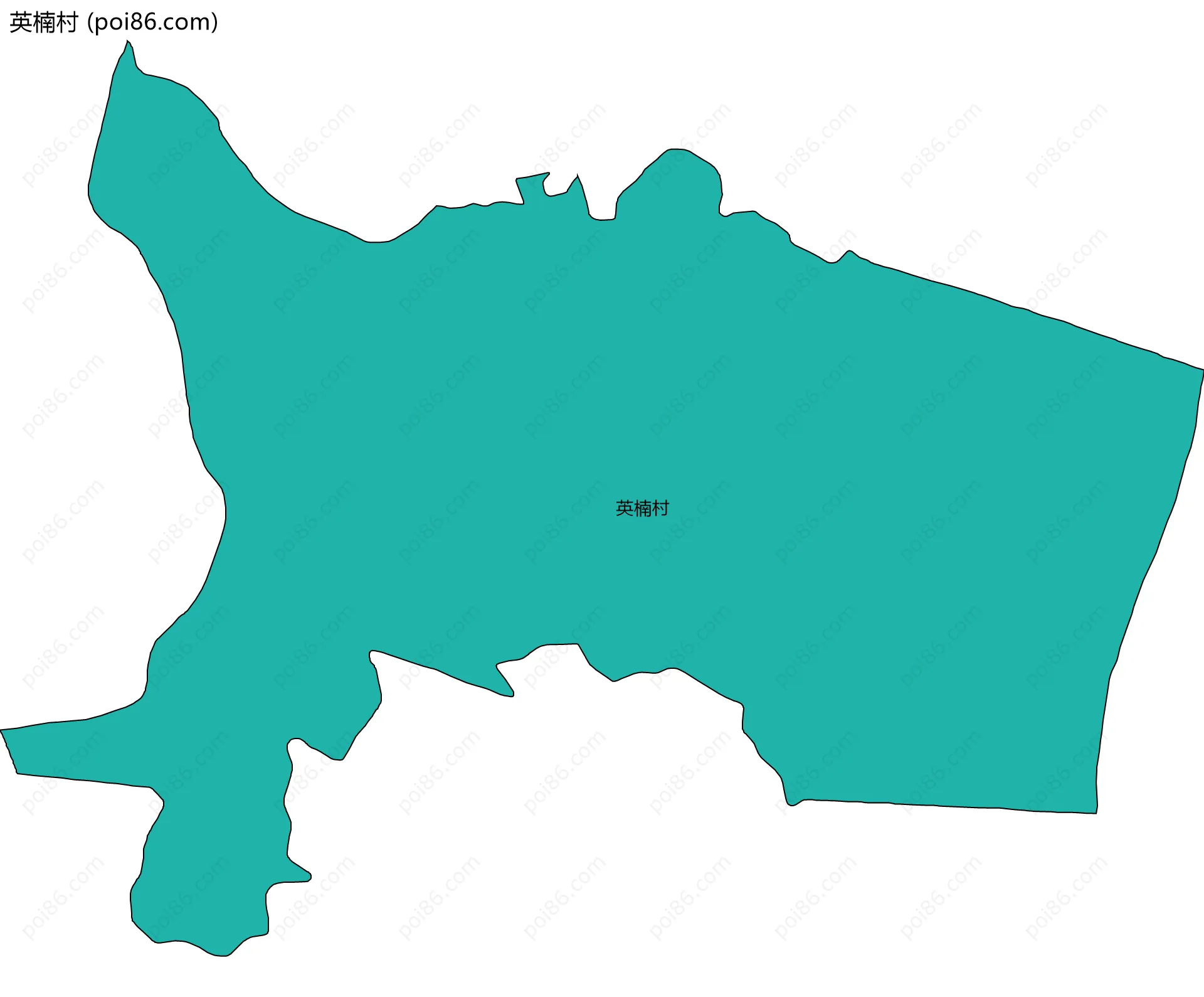 英楠村边界地图