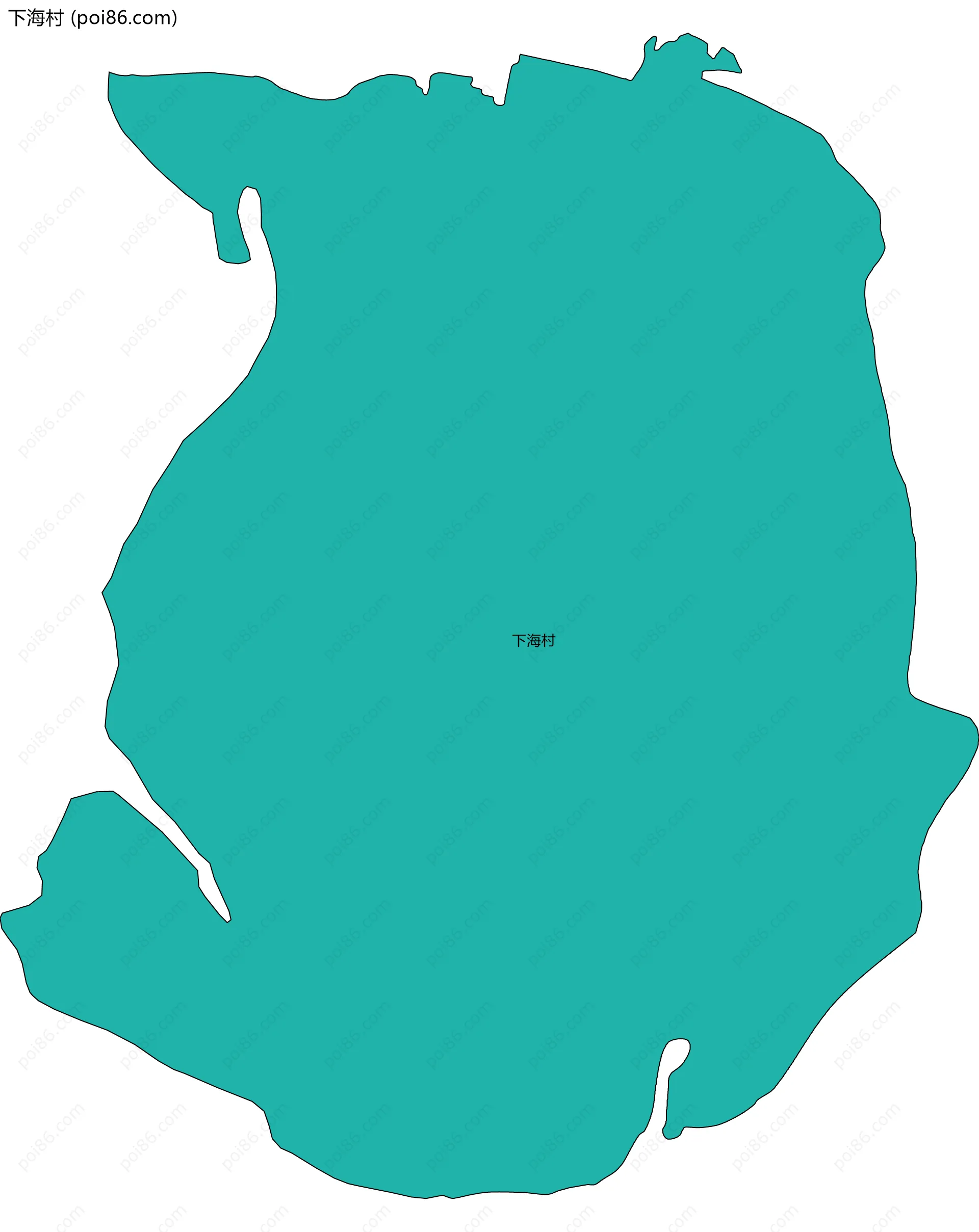 下海村边界地图