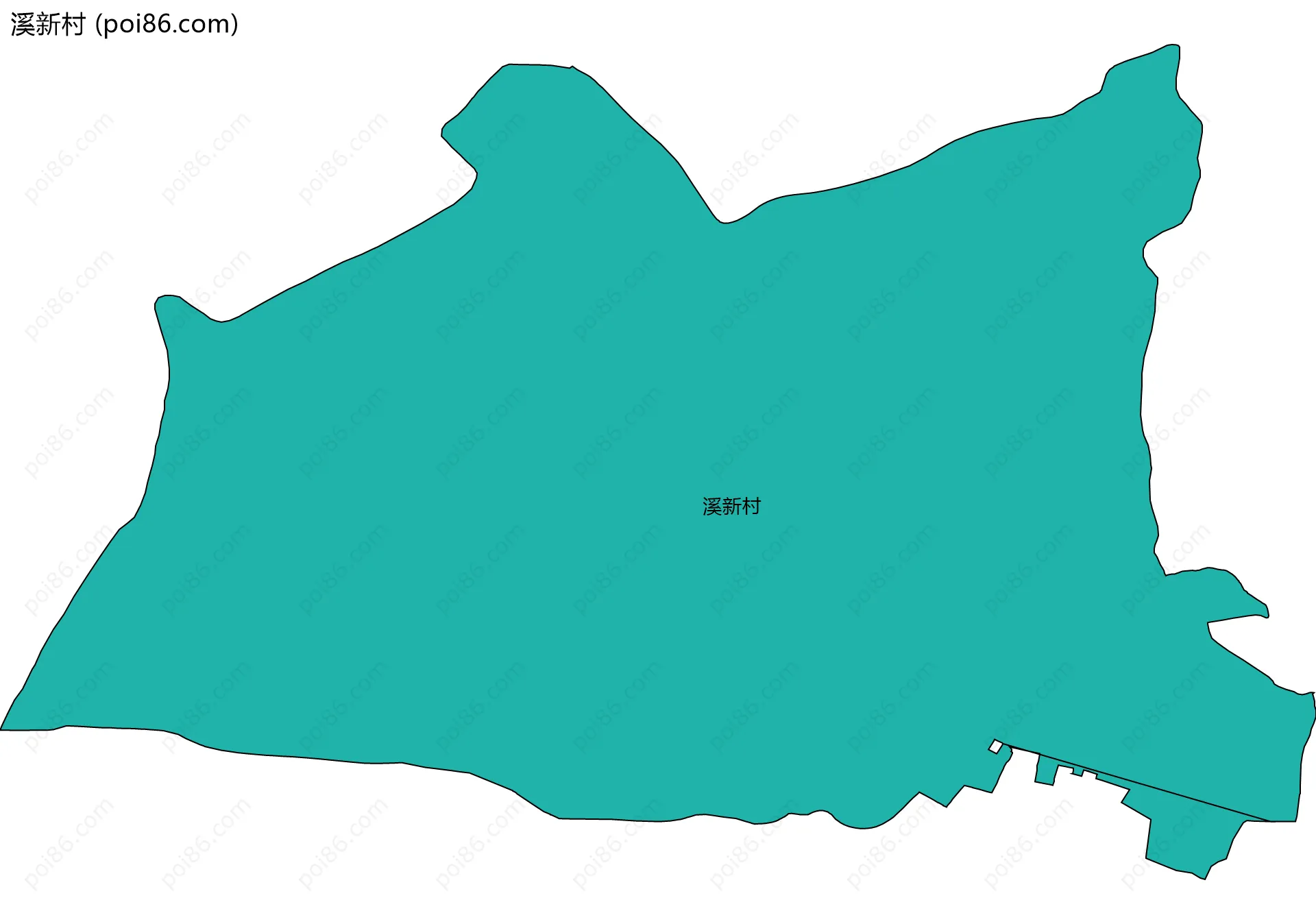 溪新村边界地图