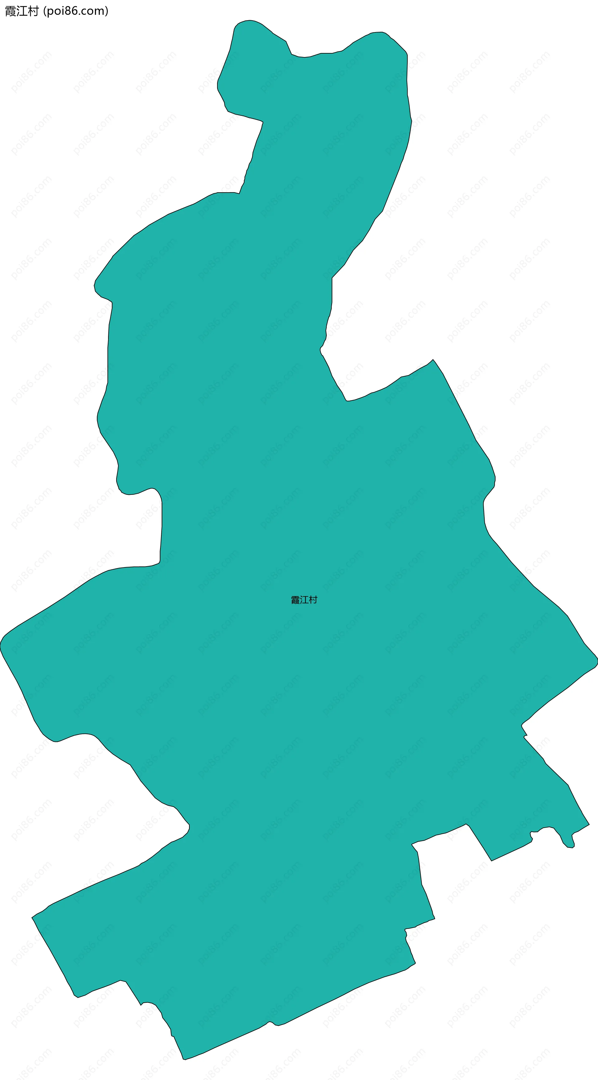 霞江村边界地图