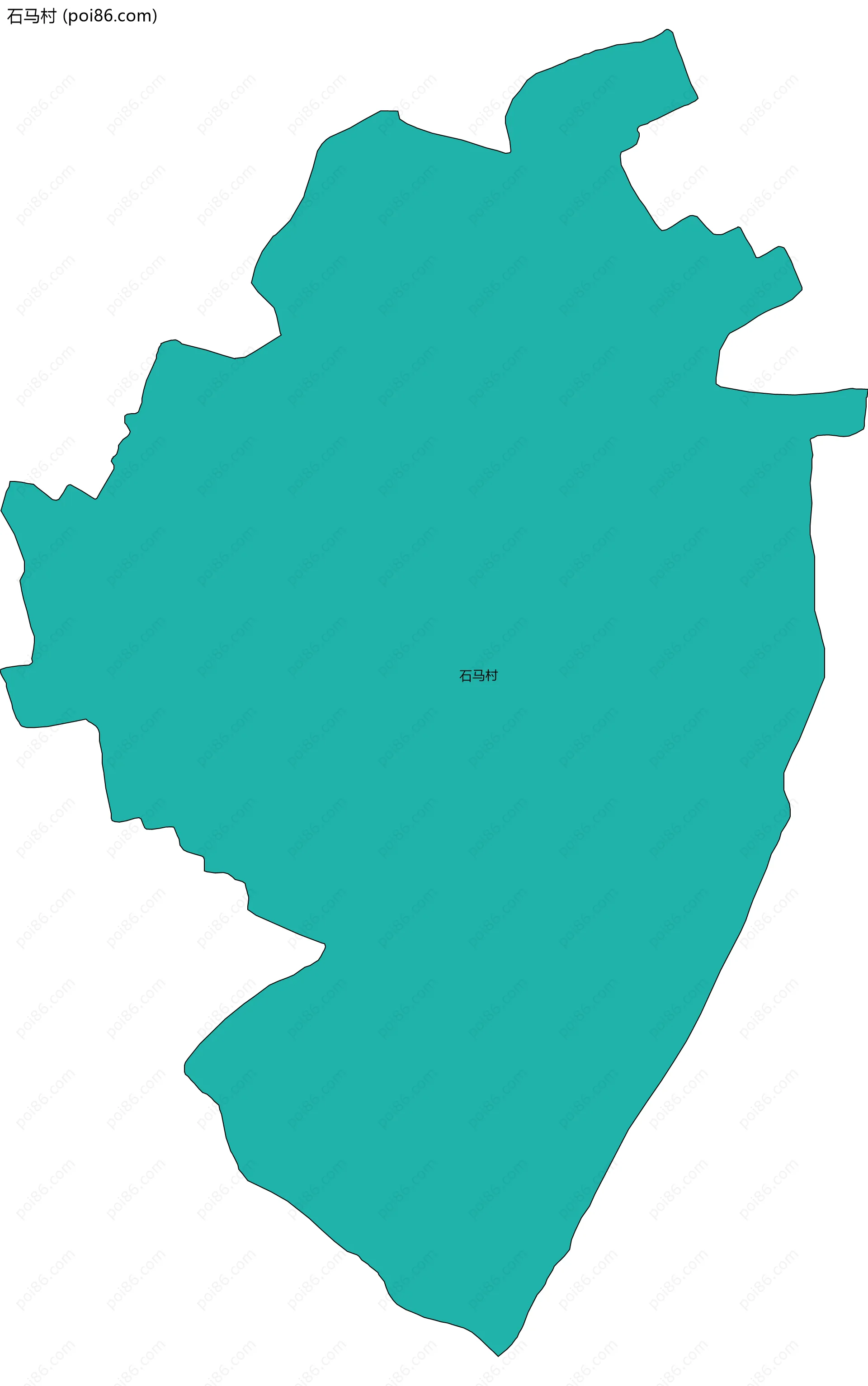 石马村边界地图