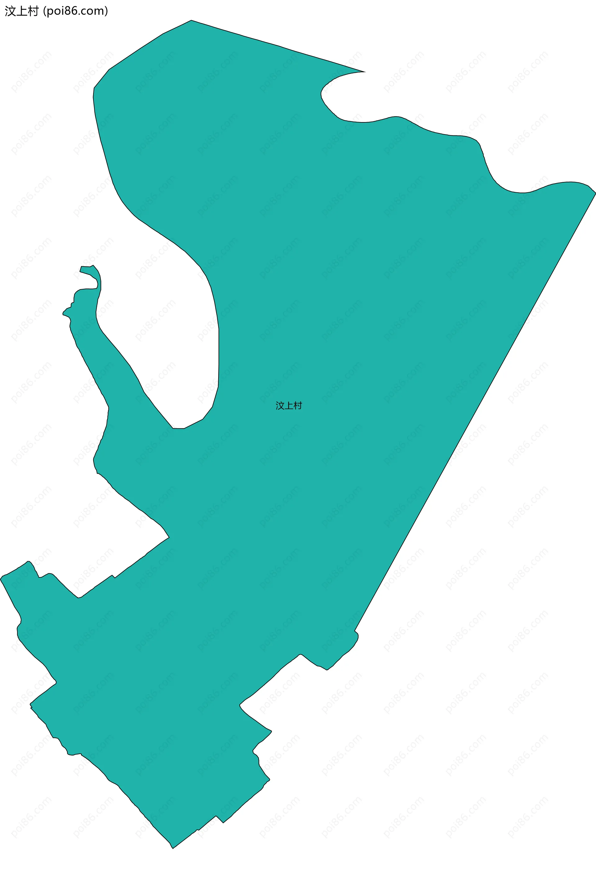 汶上村边界地图