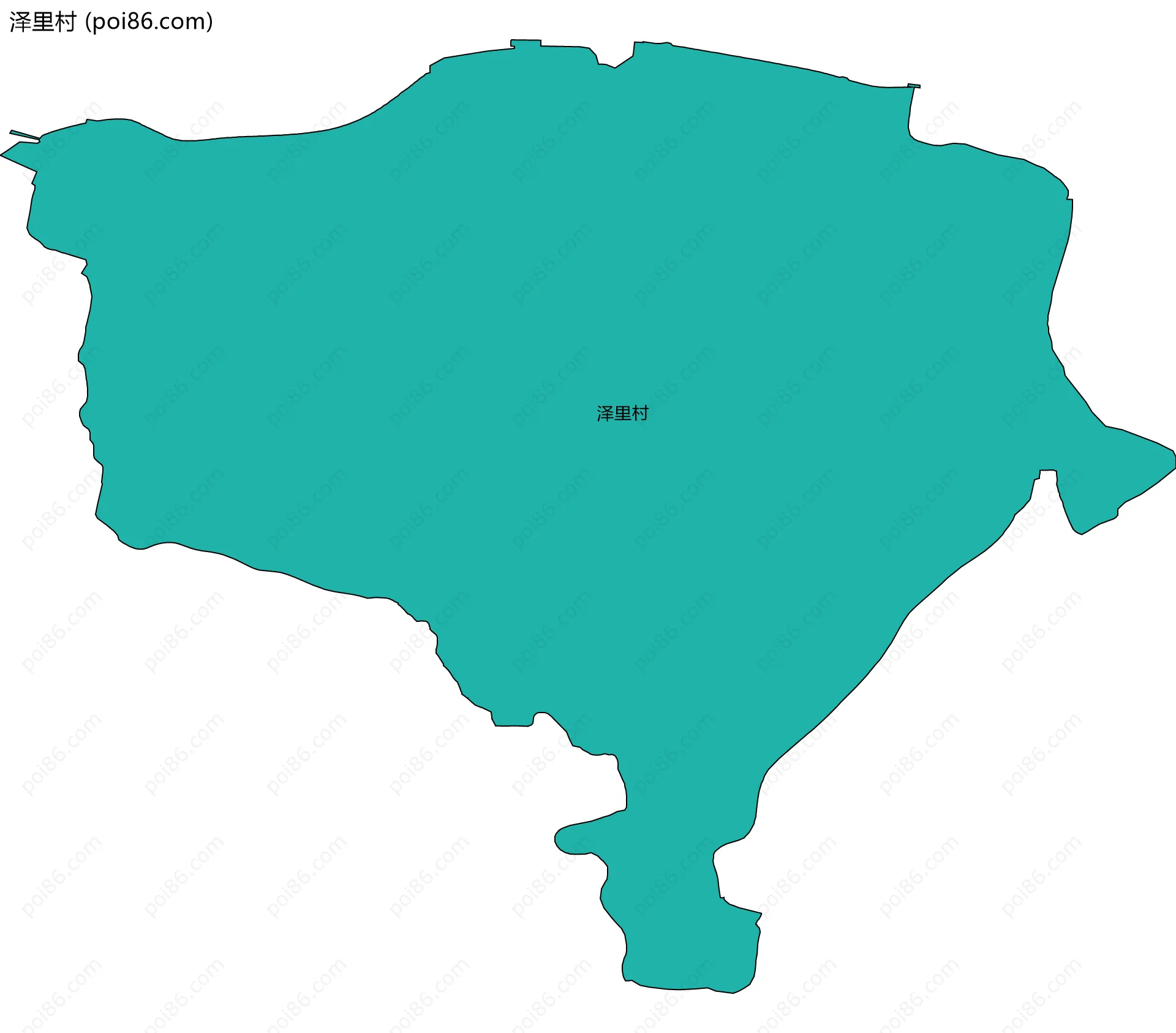 泽里村边界地图