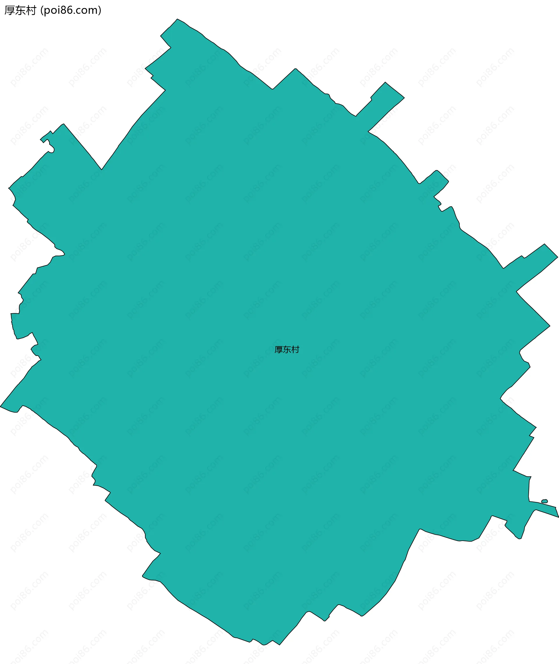 厚东村边界地图