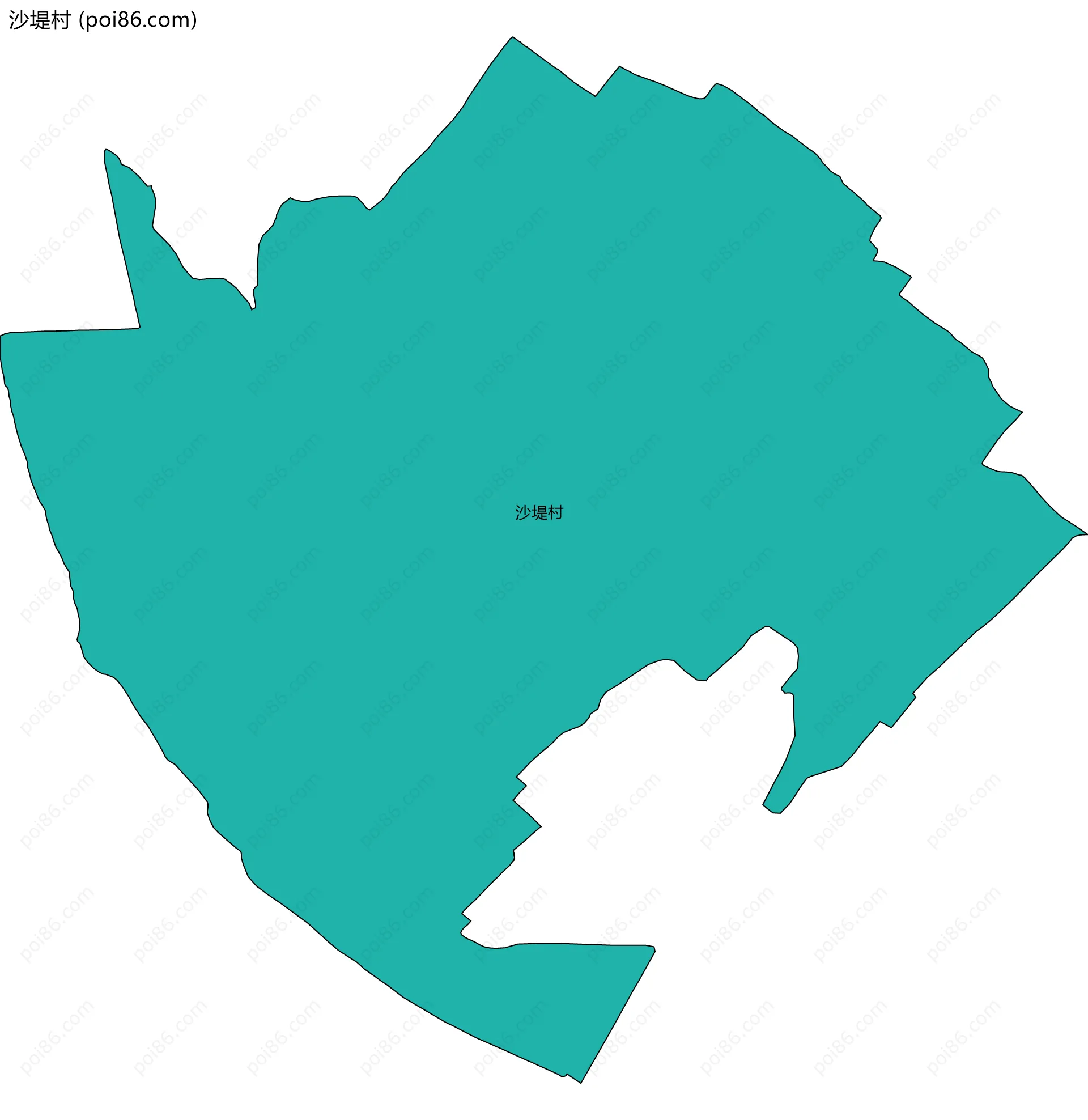 沙堤村边界地图