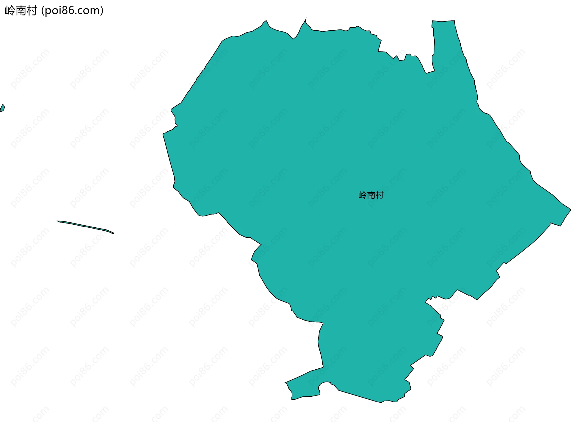 岭南村边界地图