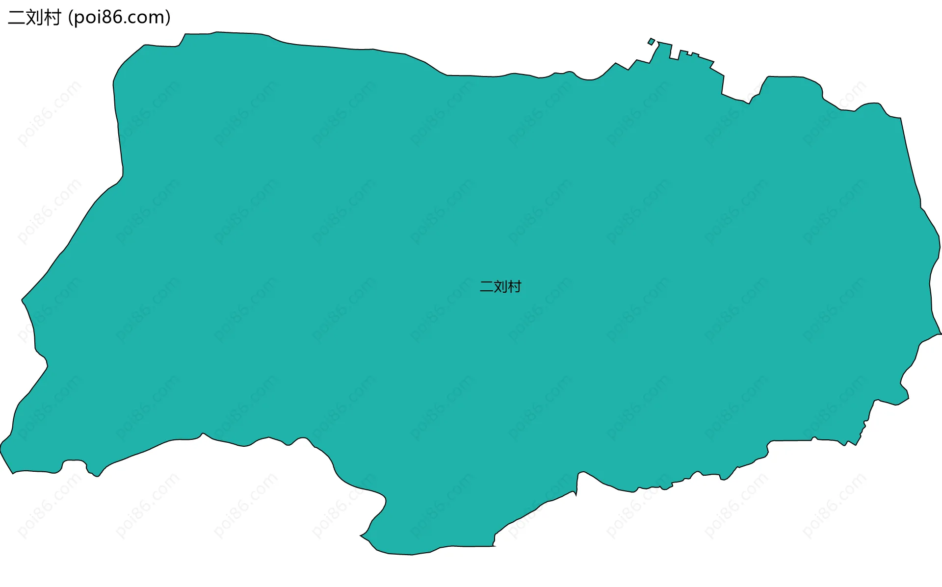 二刘村边界地图