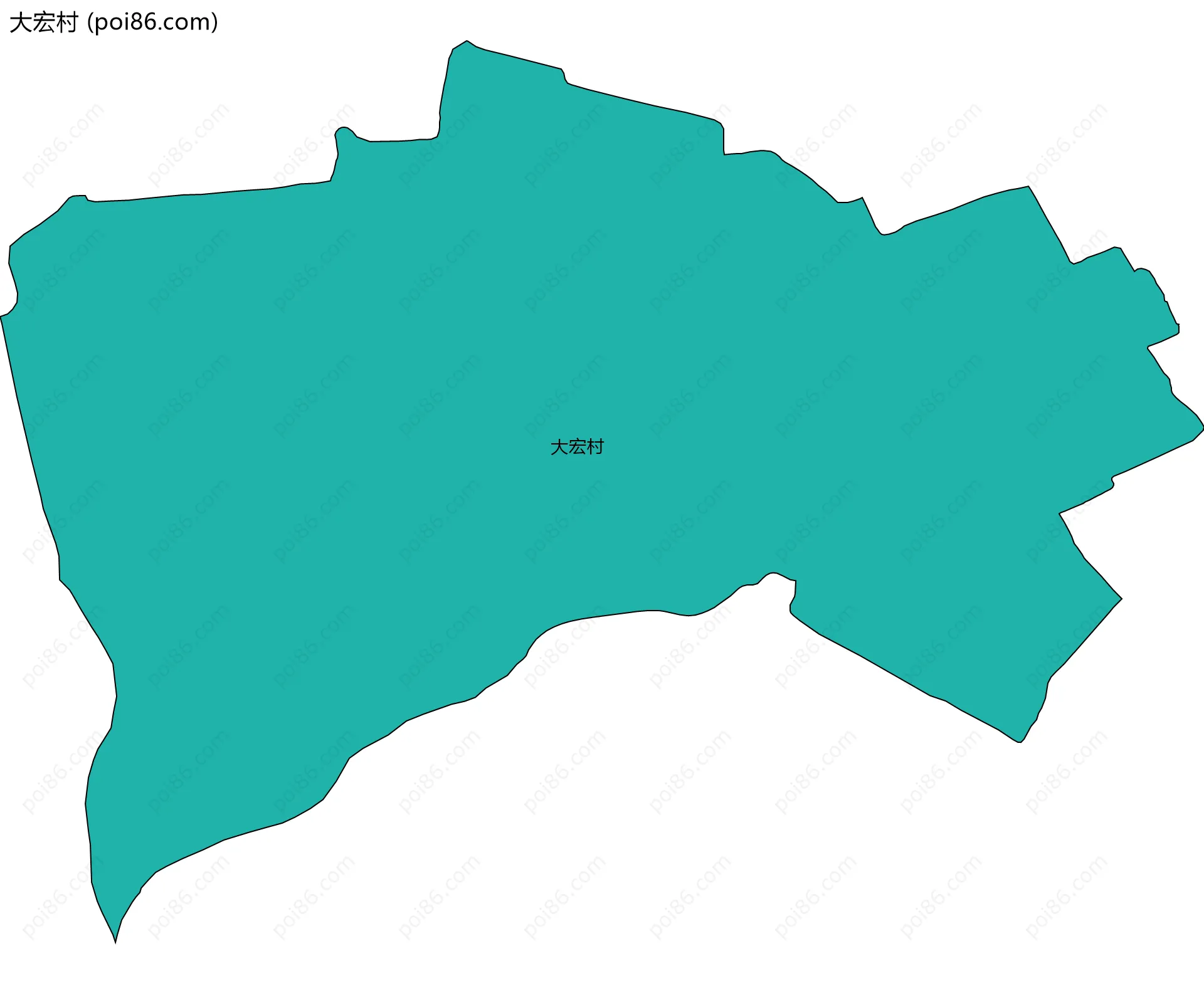 大宏村边界地图