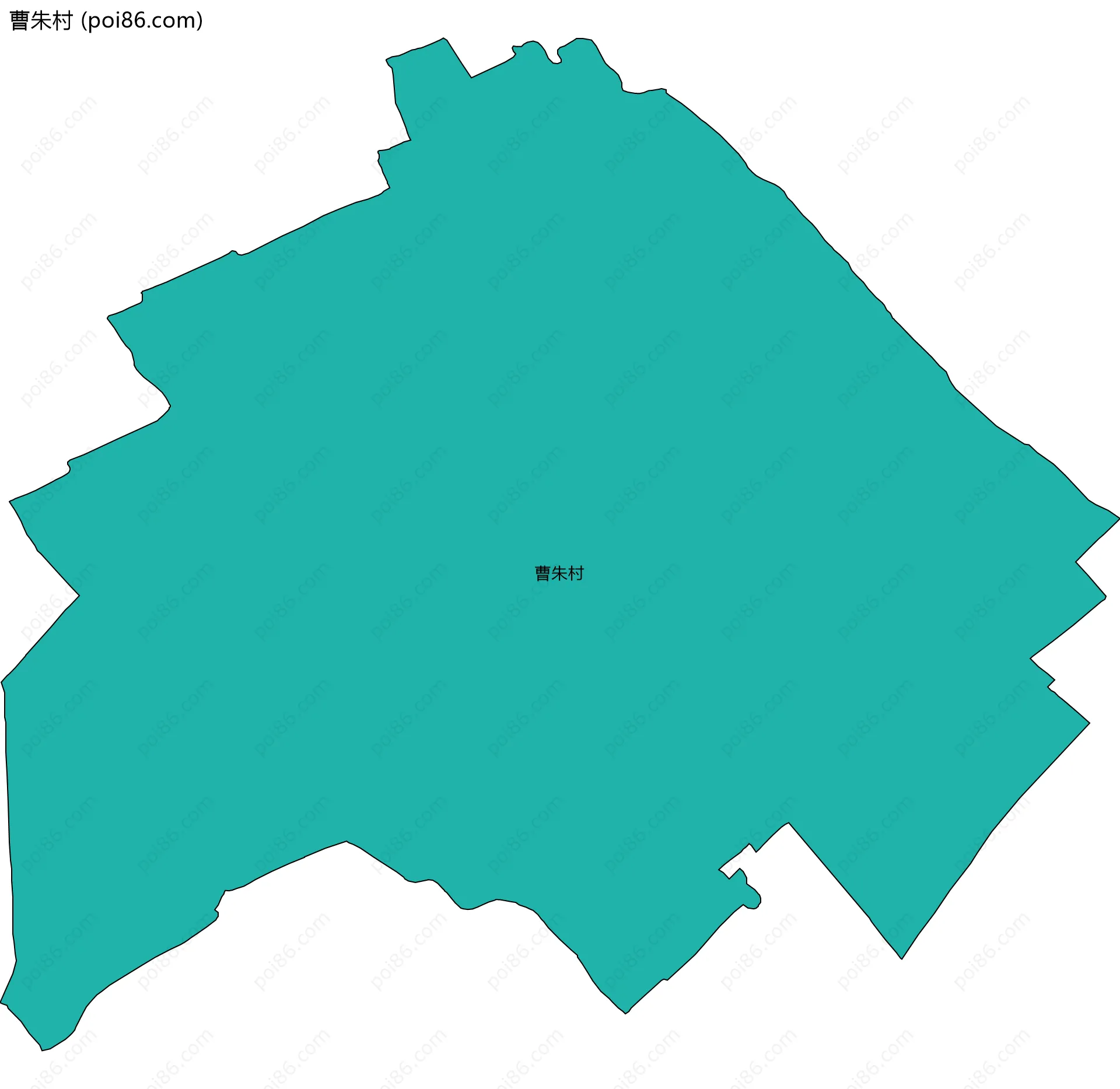曹朱村边界地图
