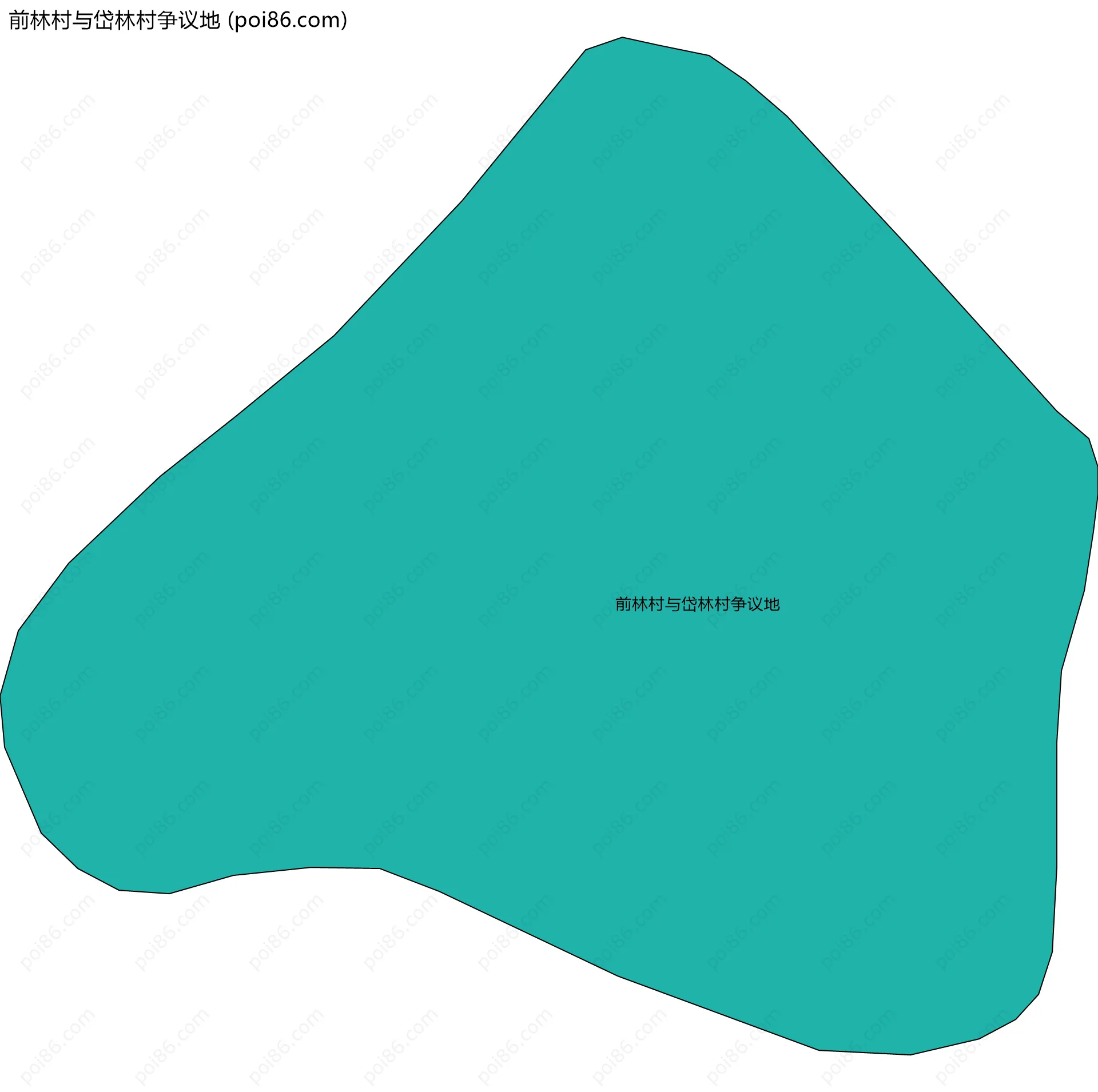 前林村与岱林村争议地边界地图