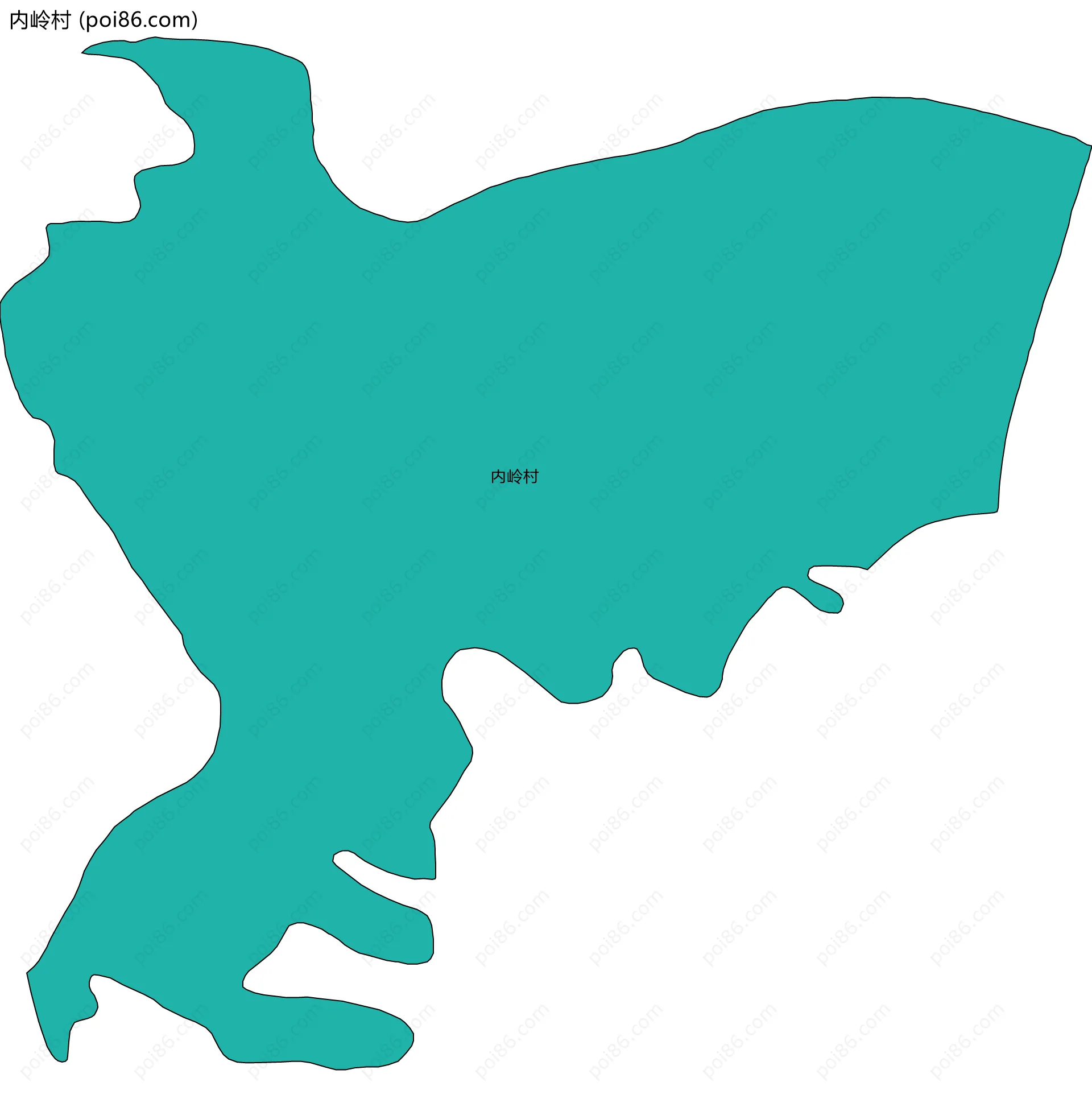 内岭村边界地图