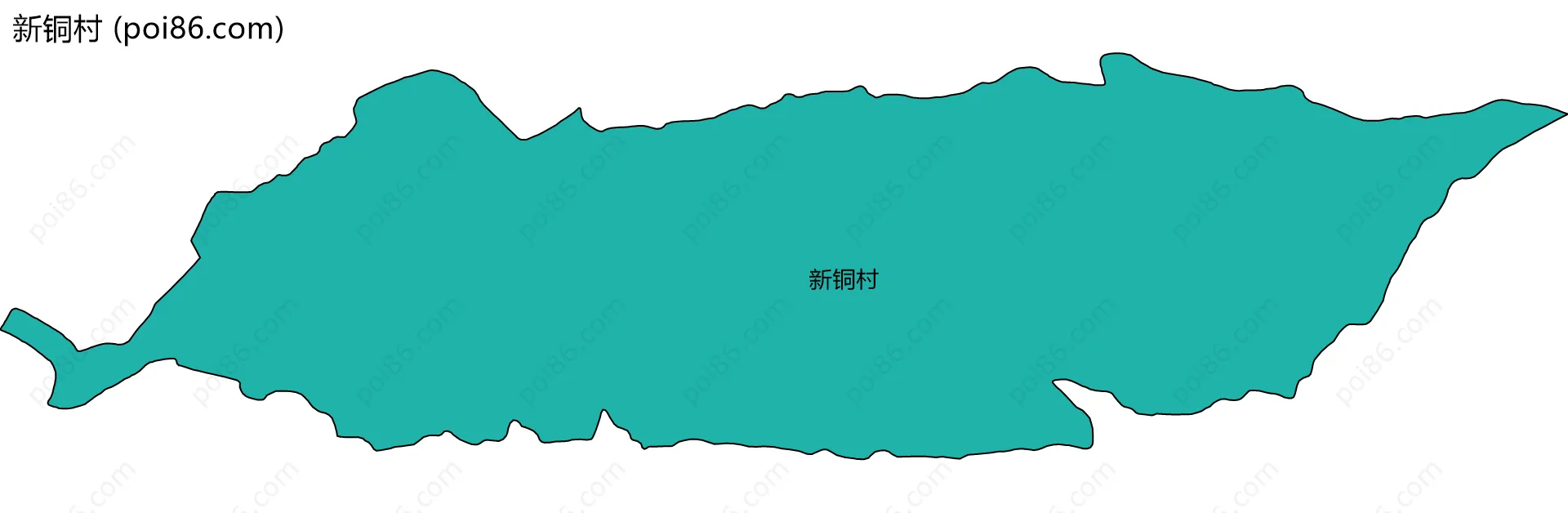 新铜村边界地图