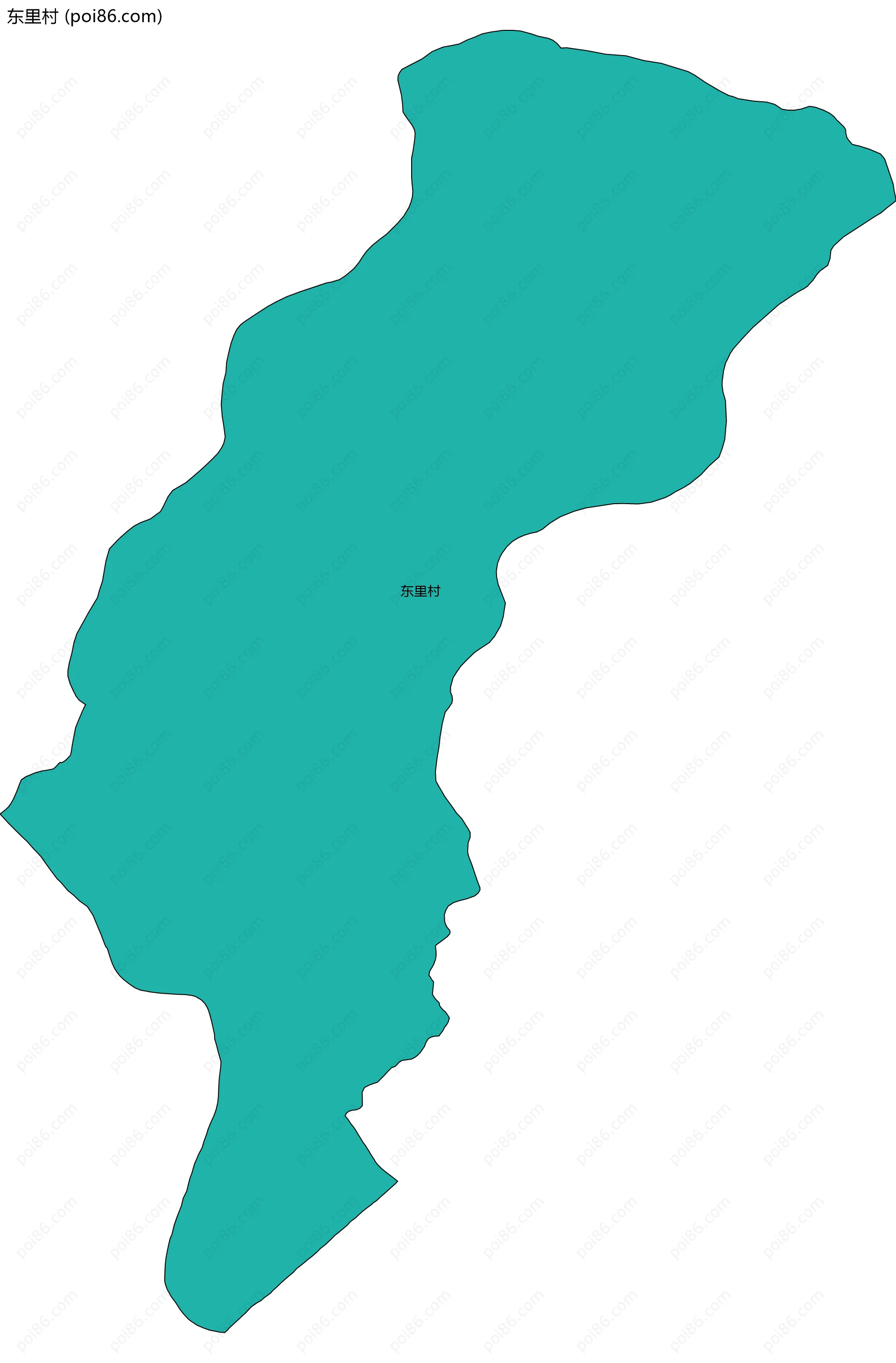 东里村边界地图