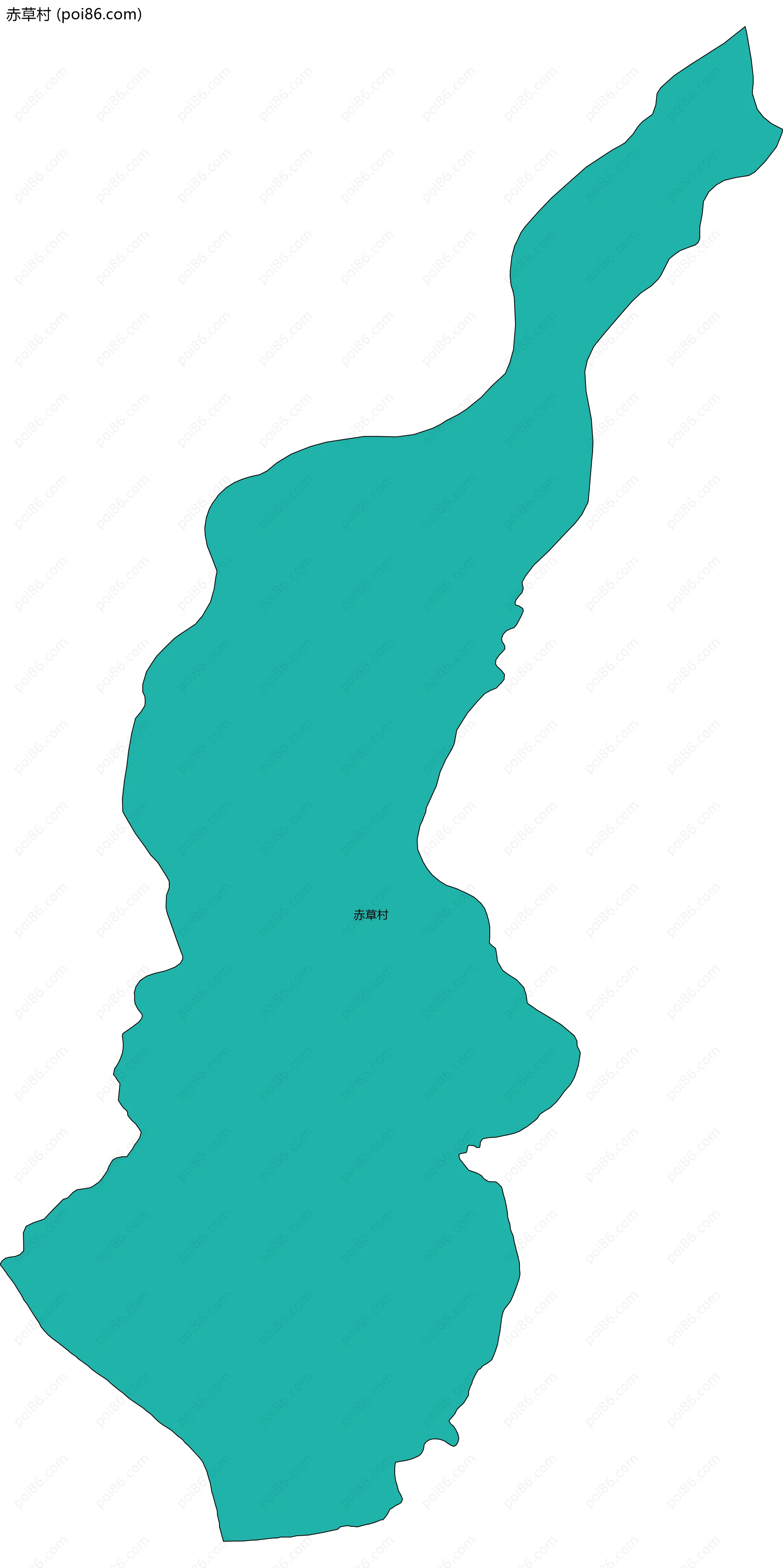 赤草村边界地图