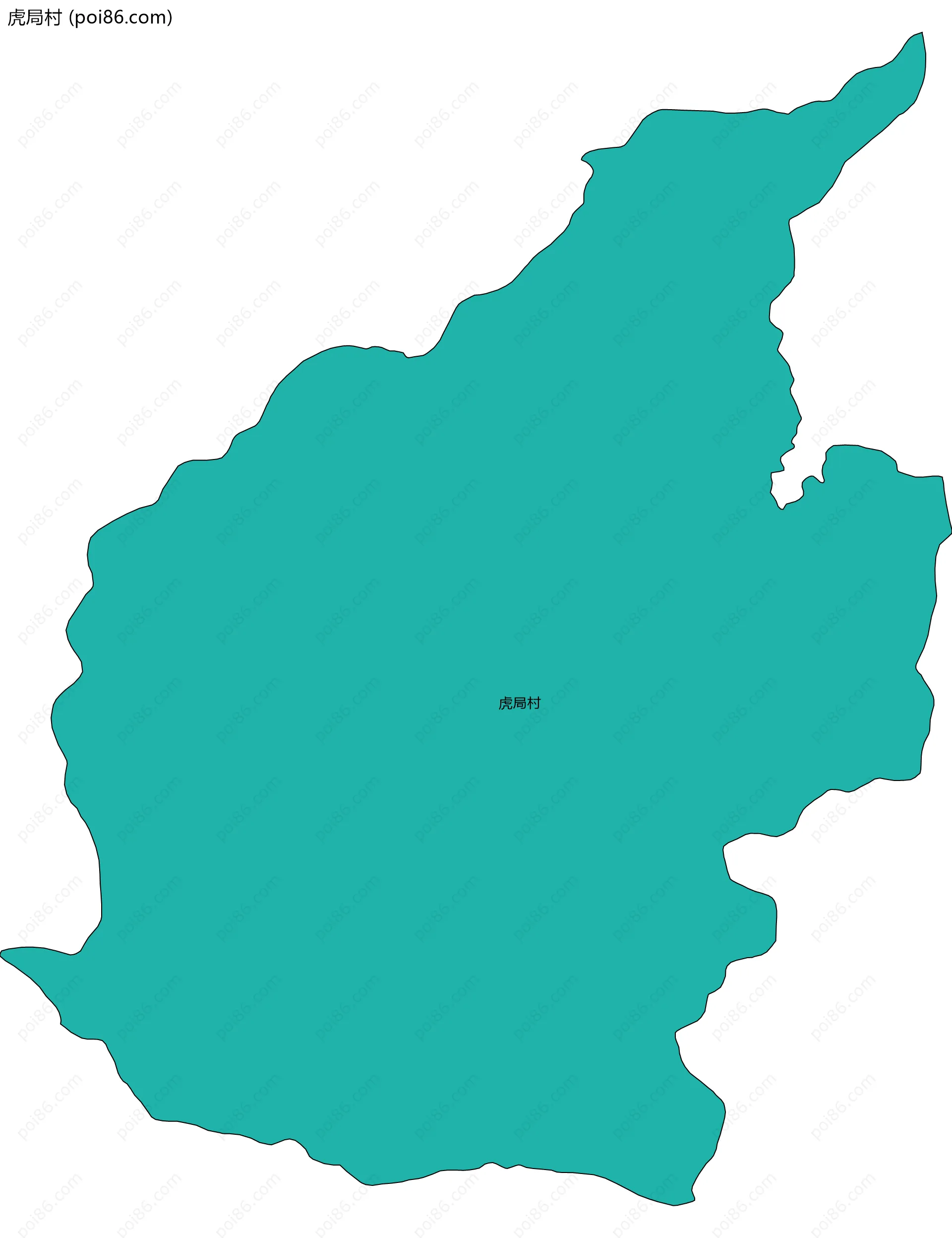 虎局村边界地图