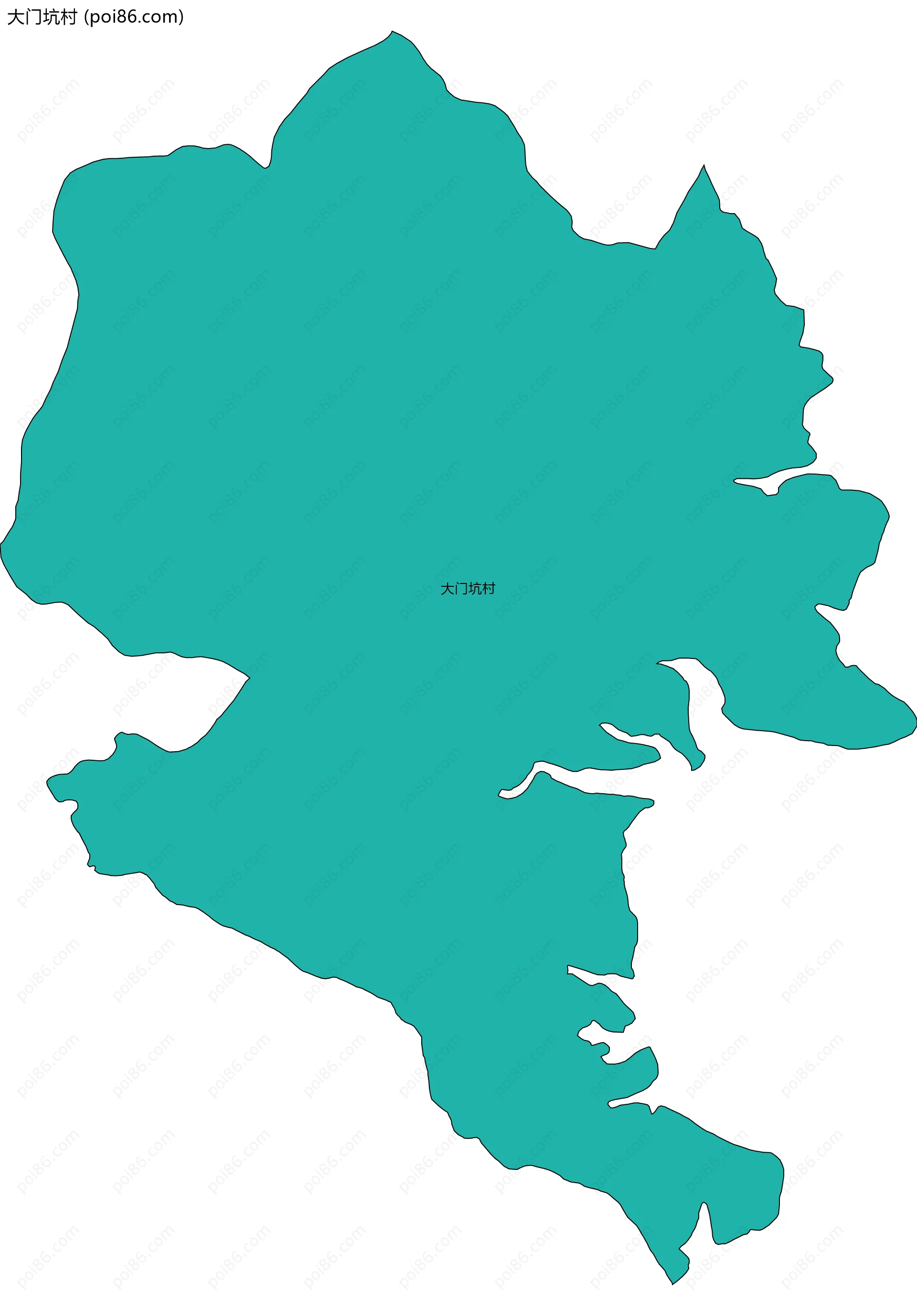 大门坑村边界地图