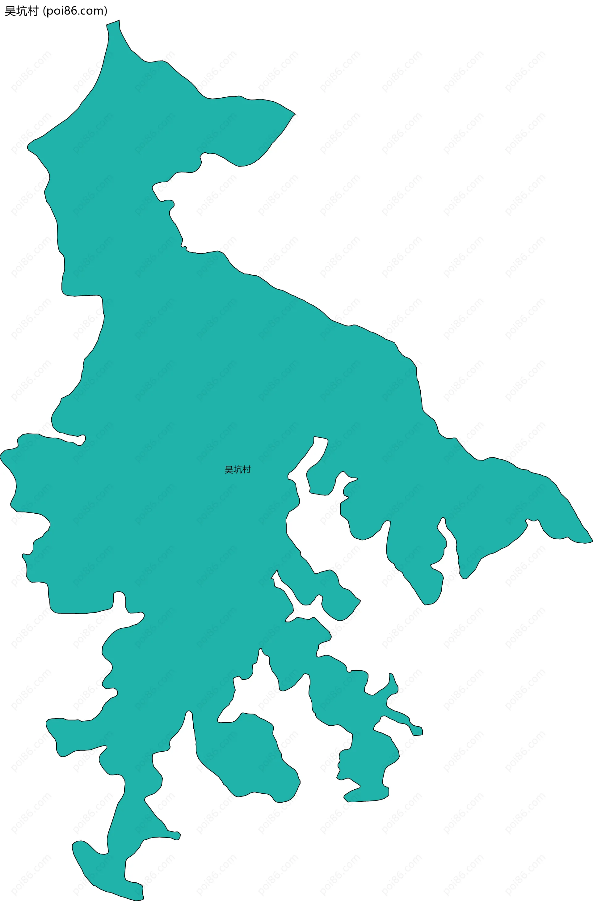 吴坑村边界地图