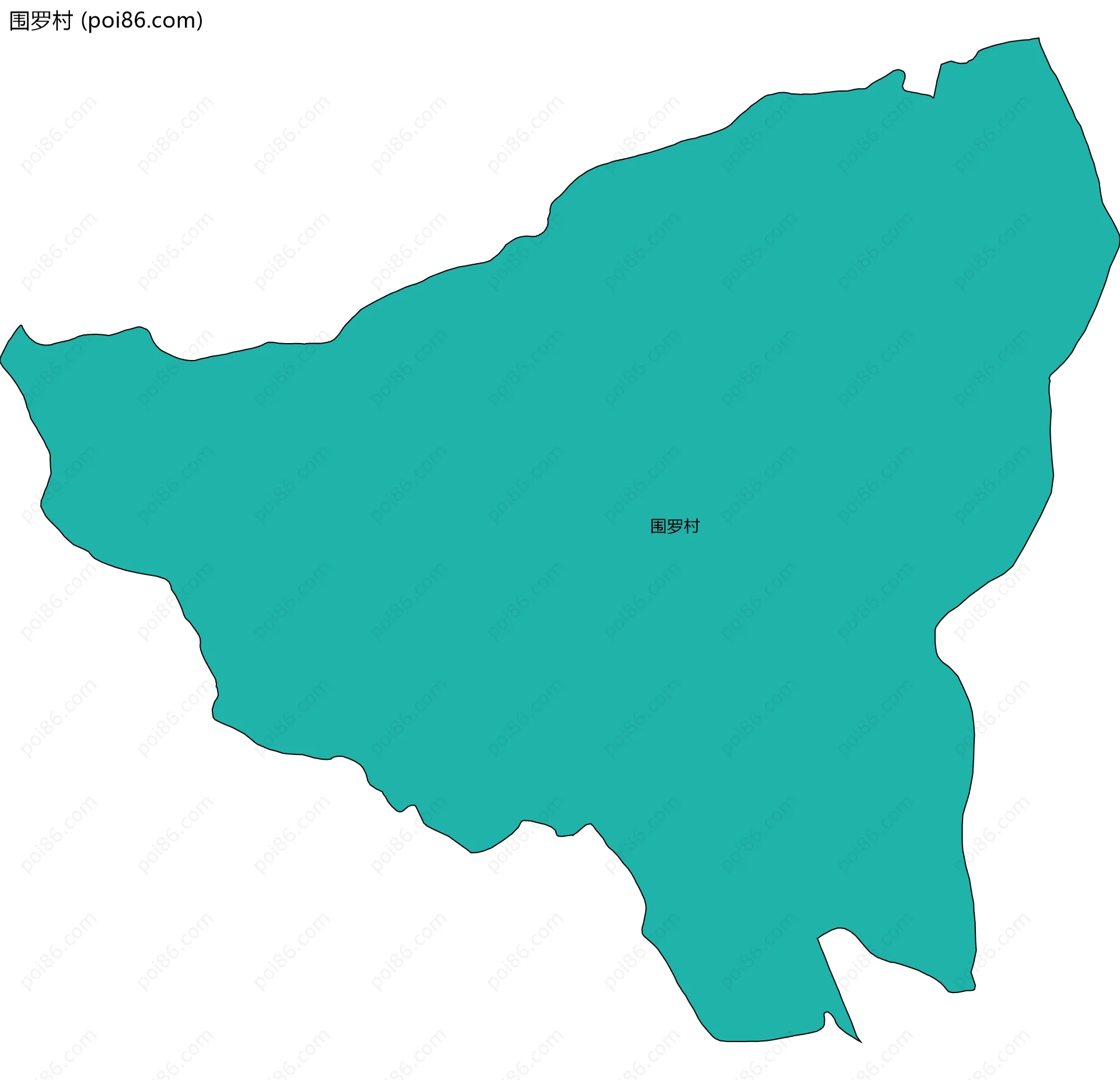 围罗村边界地图