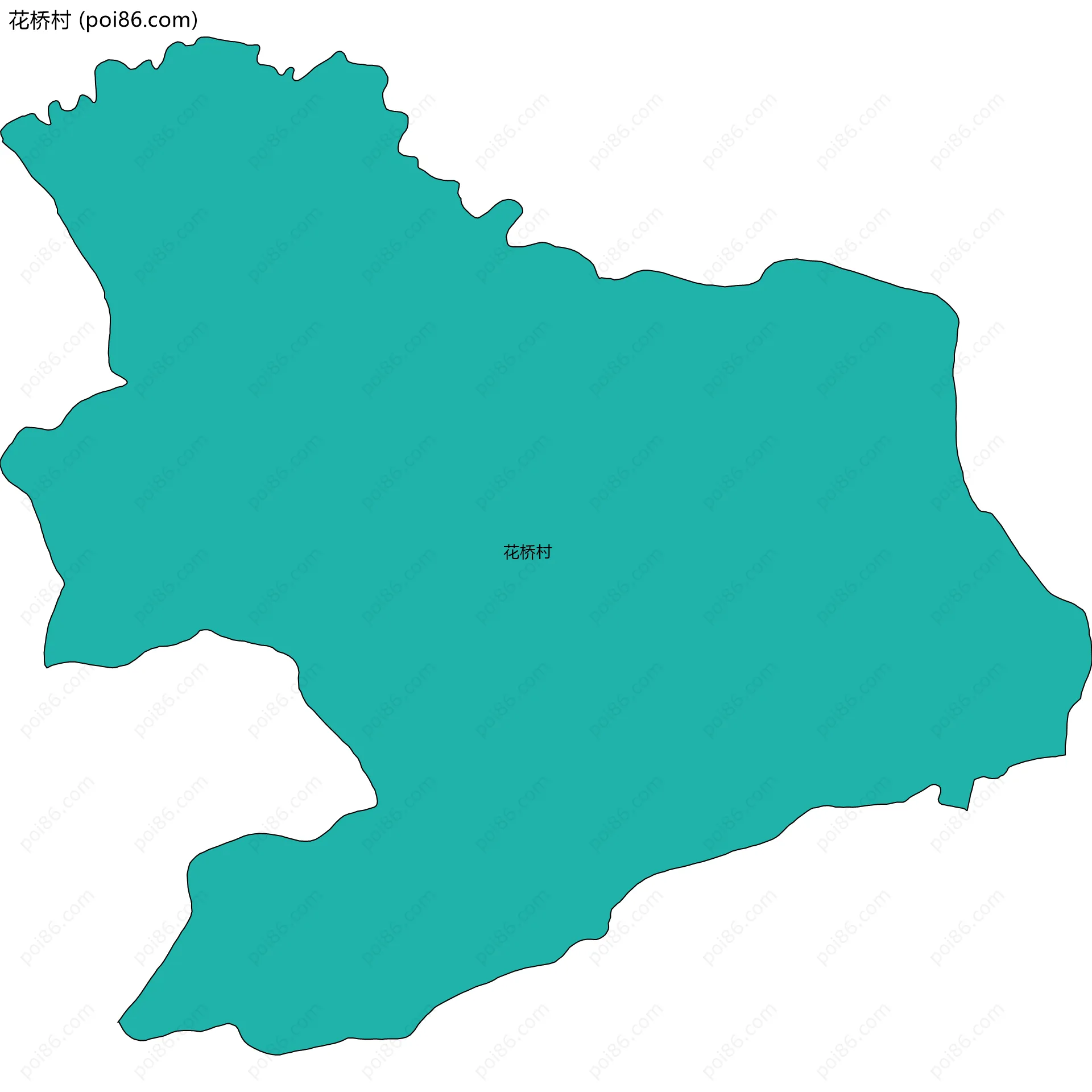 花桥村边界地图