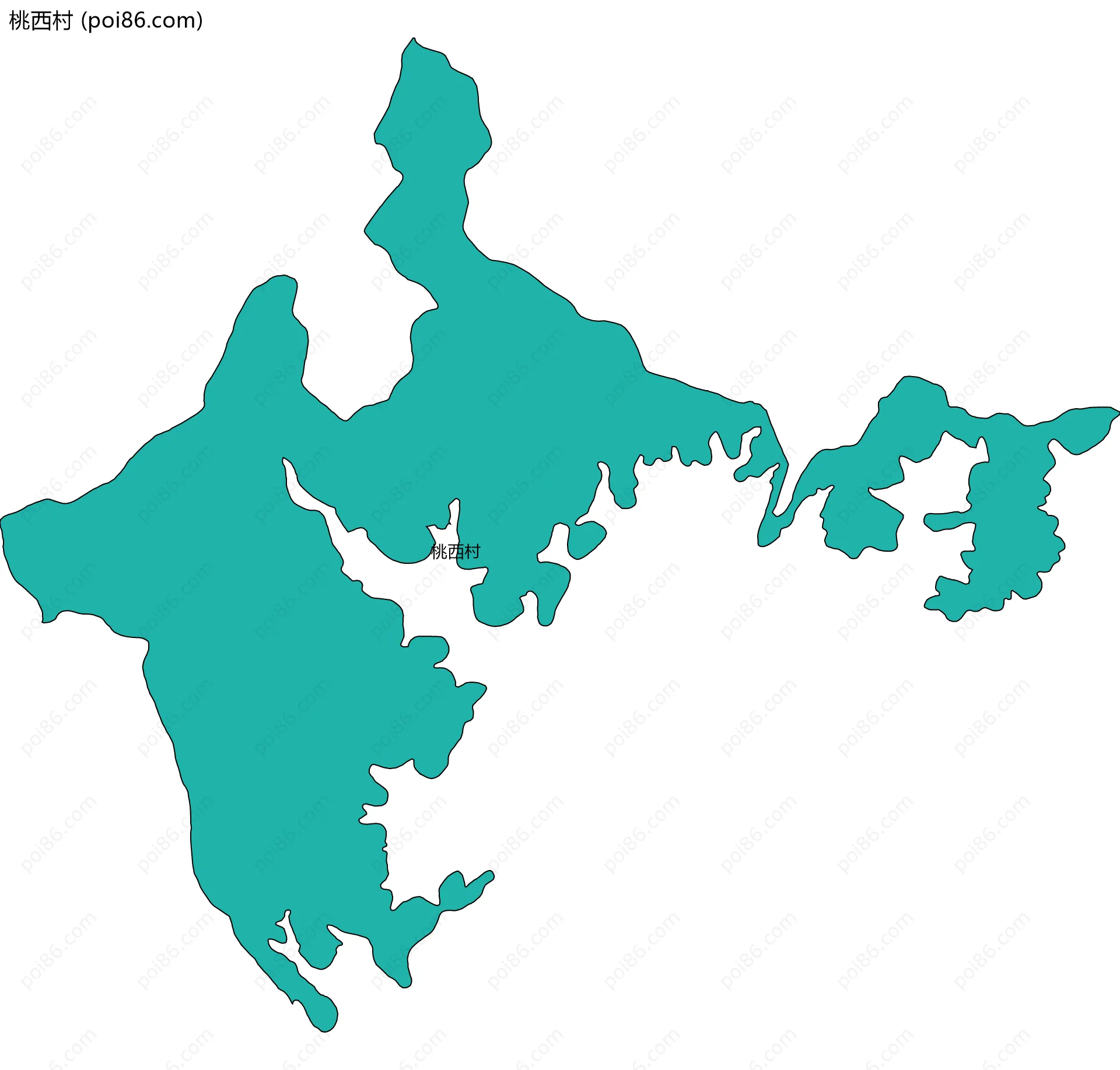 桃西村边界地图