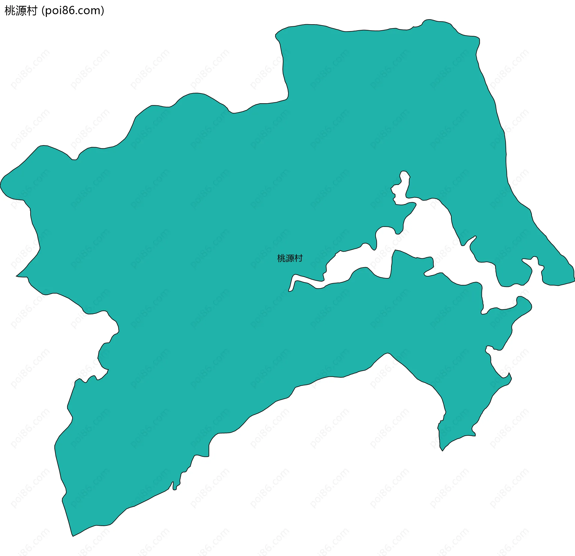 桃源村边界地图