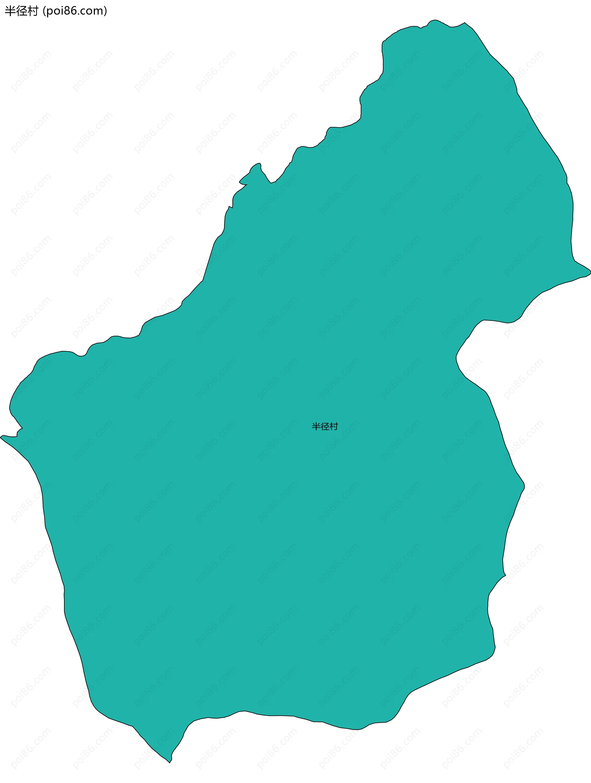 半径村边界地图