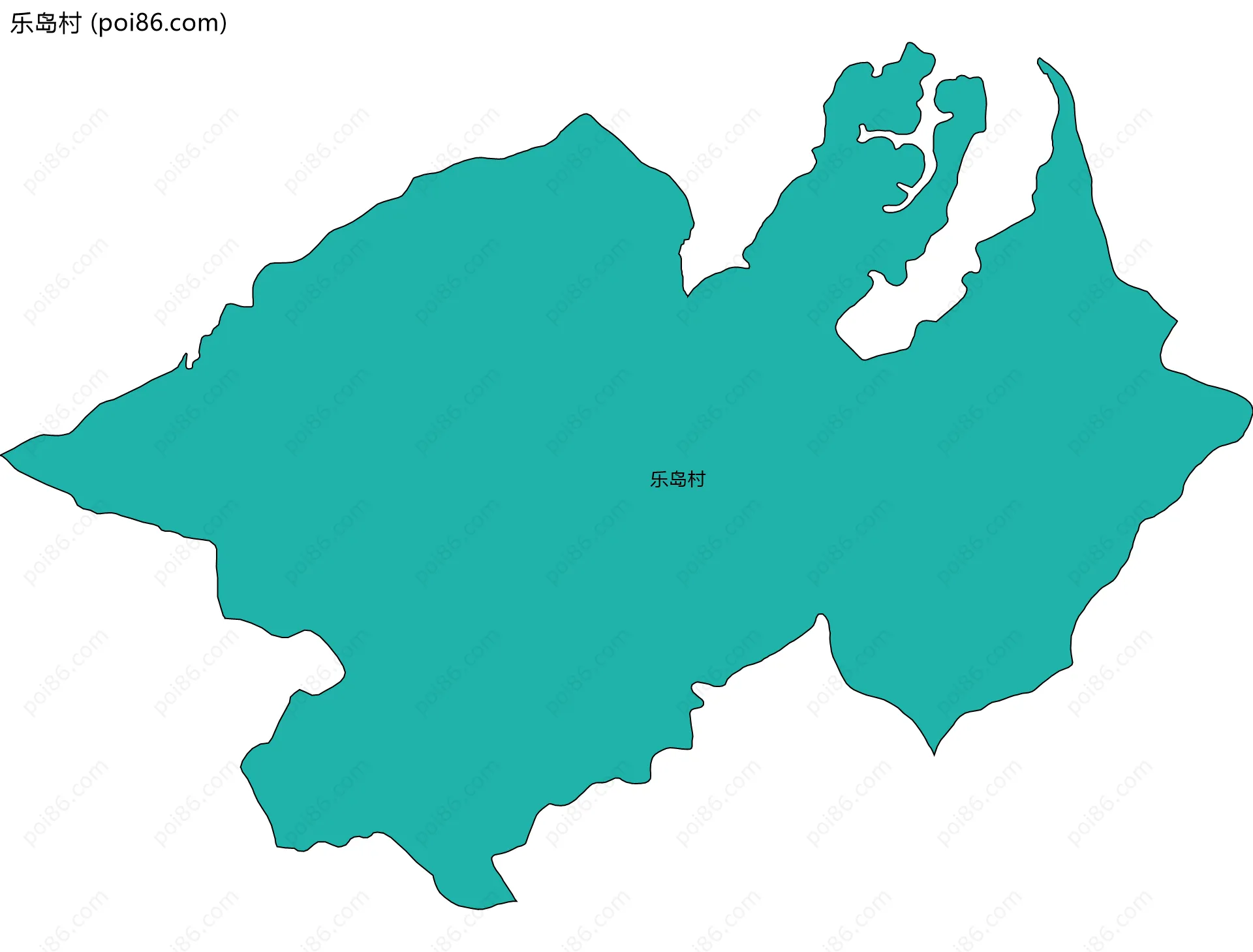 乐岛村边界地图