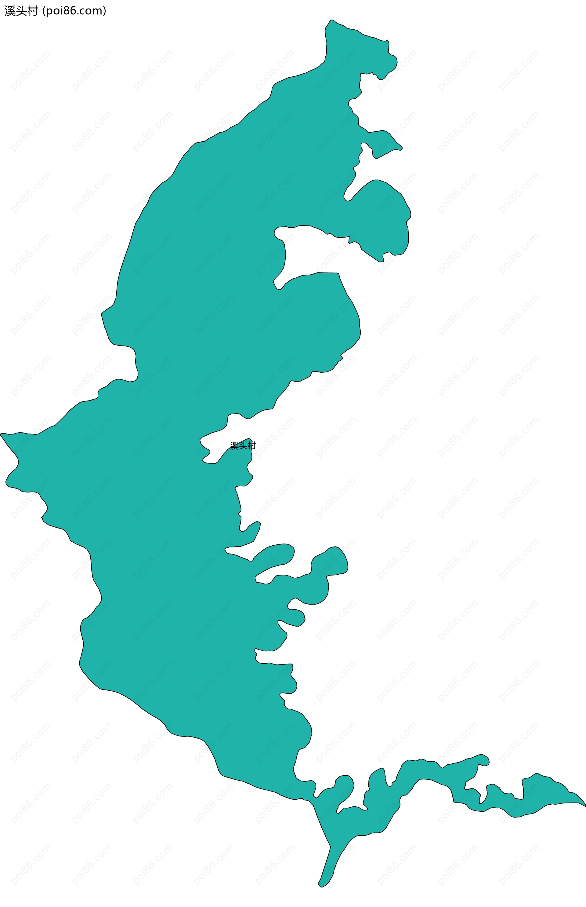 溪头村边界地图