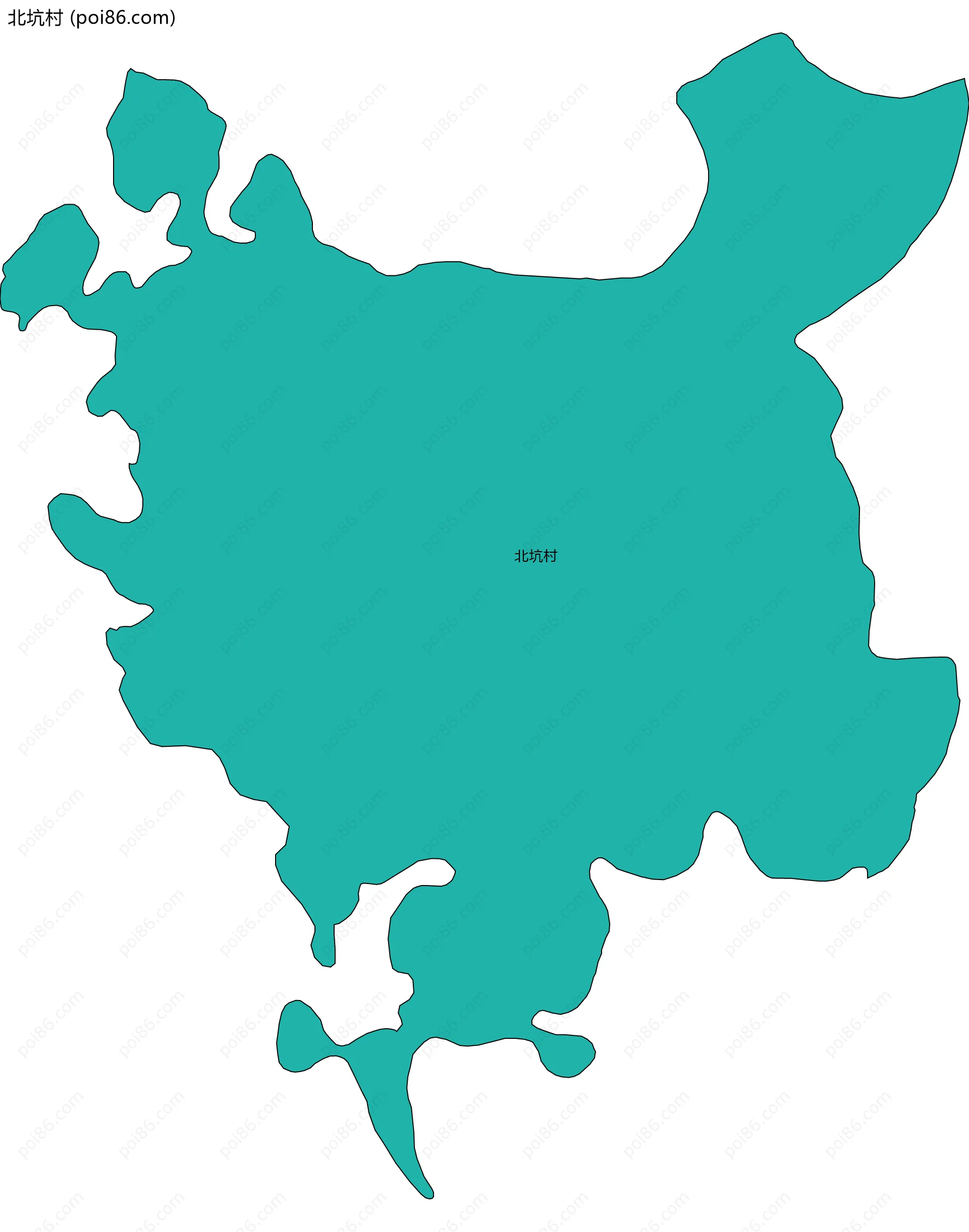 北坑村边界地图