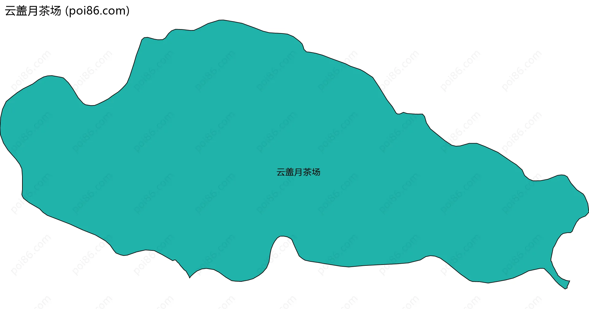 云盖月茶场边界地图