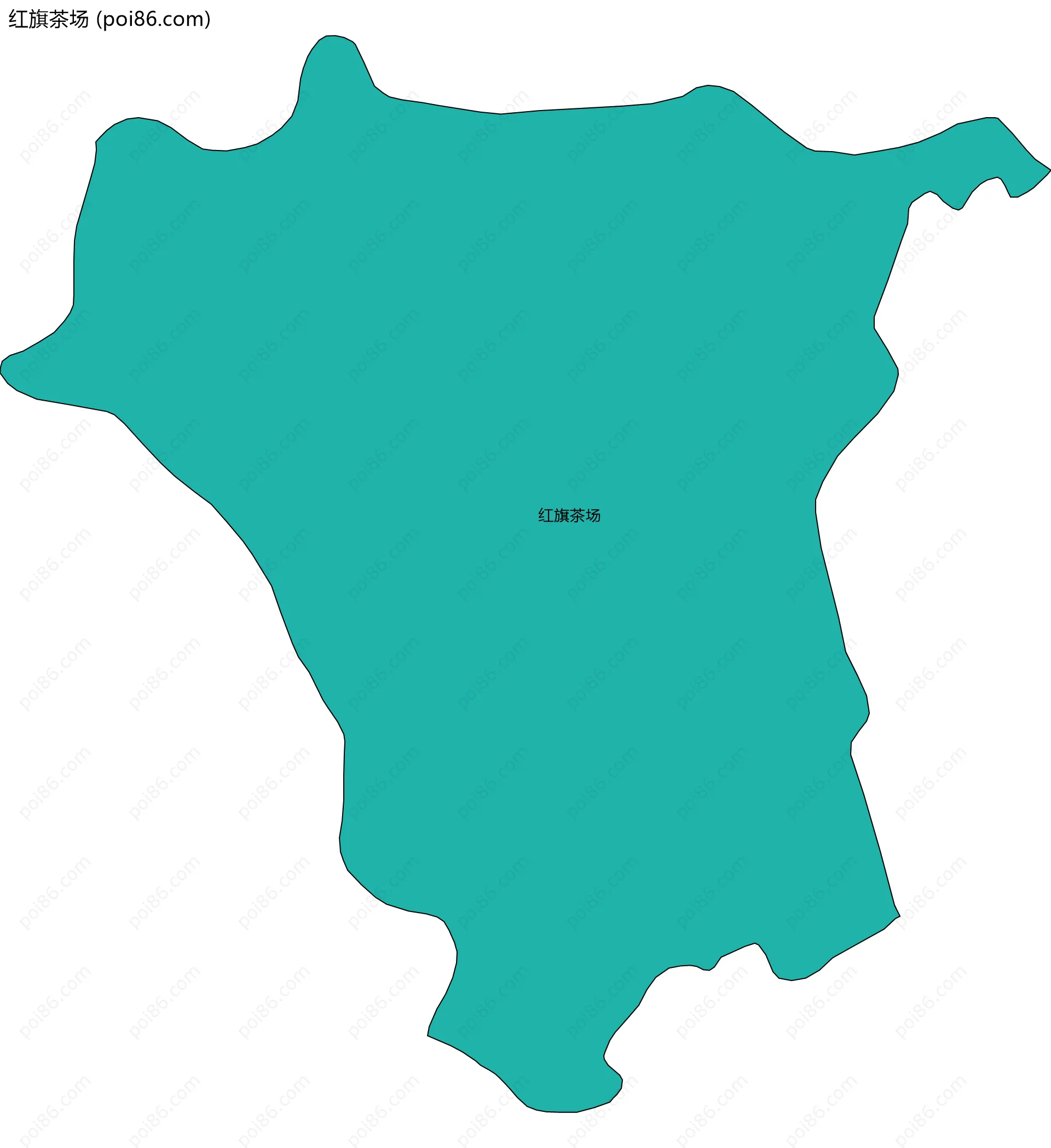红旗茶场边界地图
