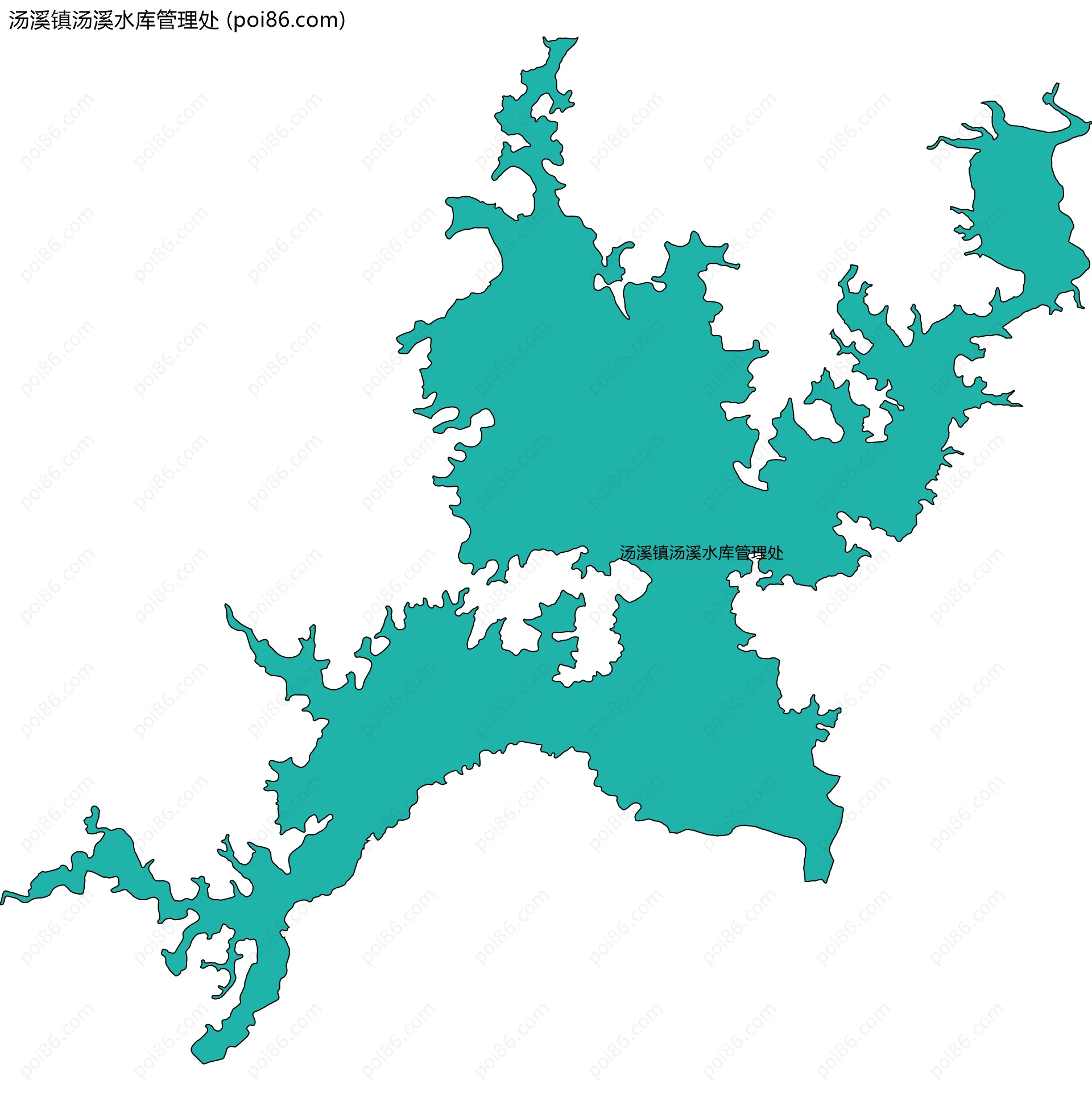 汤溪镇汤溪水库管理处边界地图