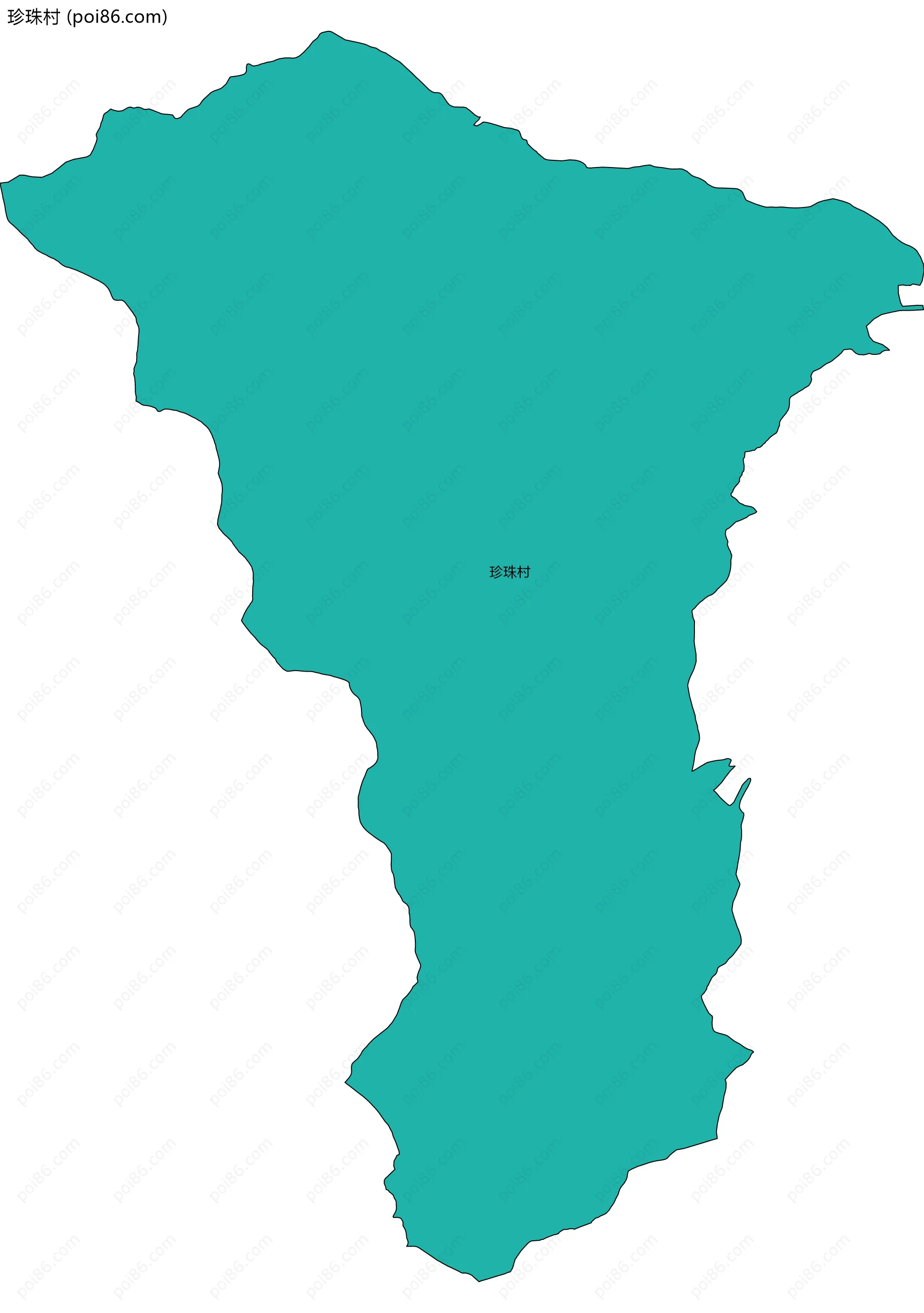 珍珠村边界地图