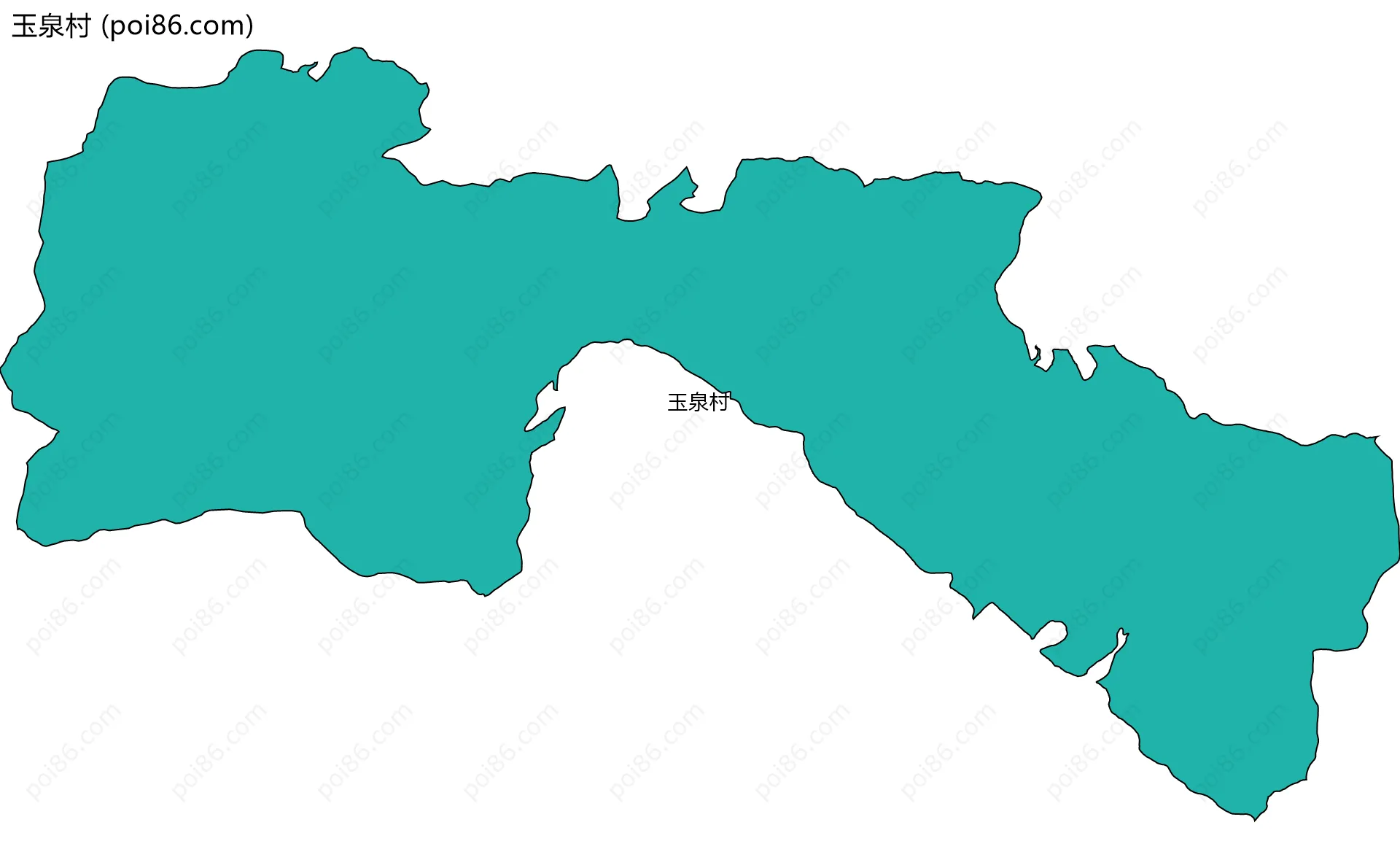 玉泉村边界地图