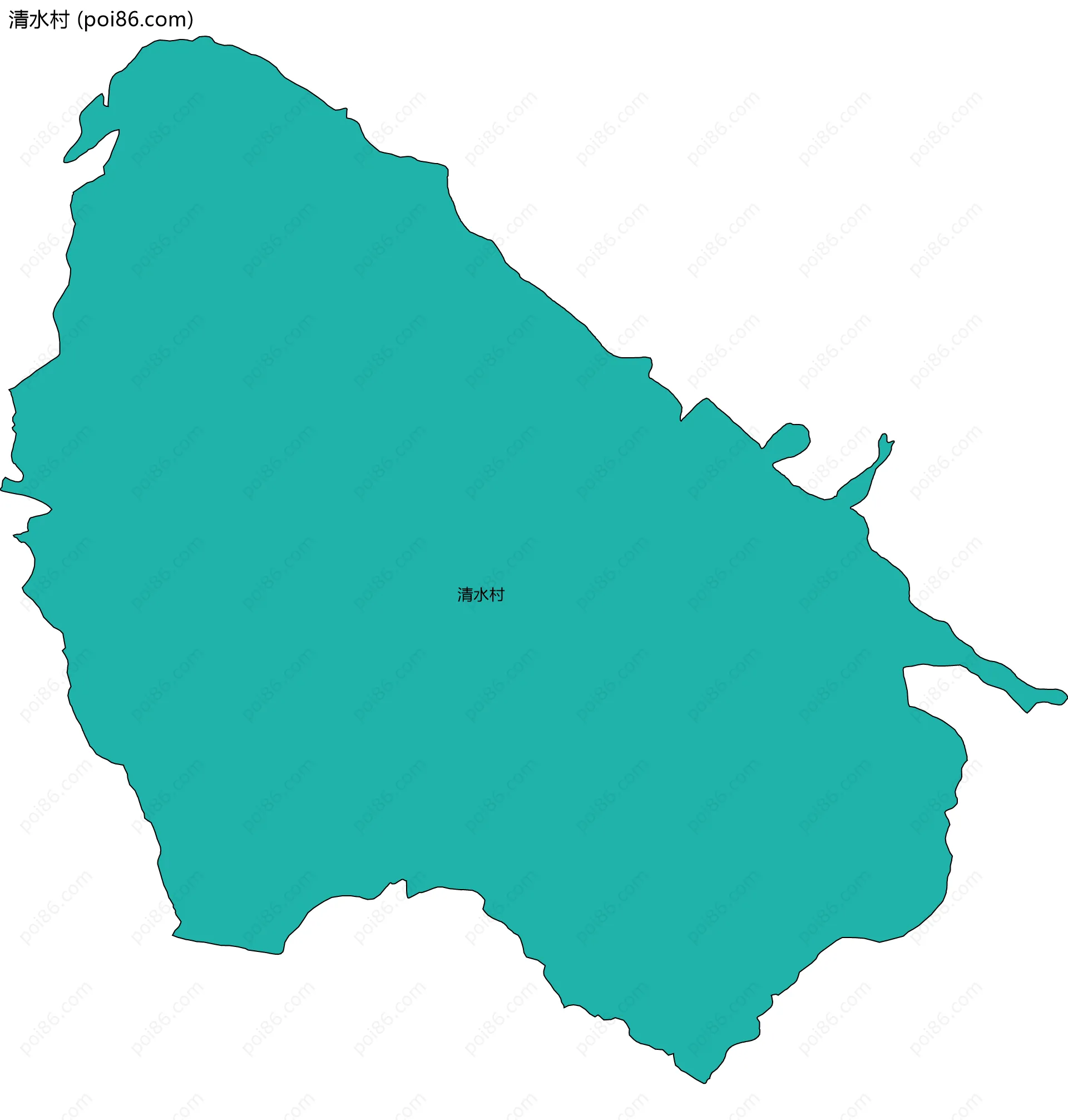 清水村边界地图