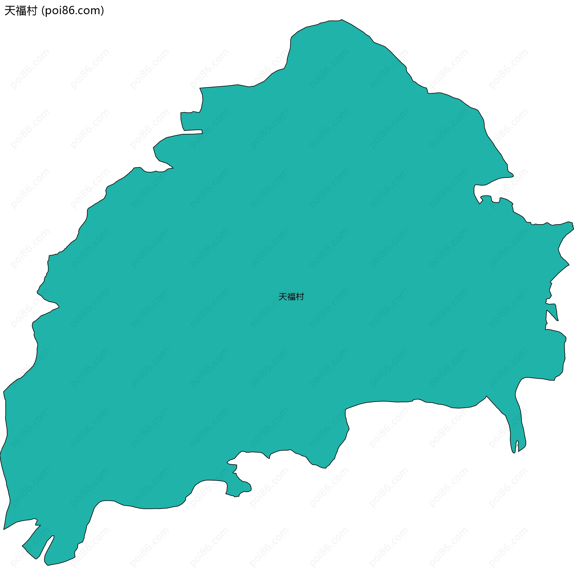 天福村边界地图