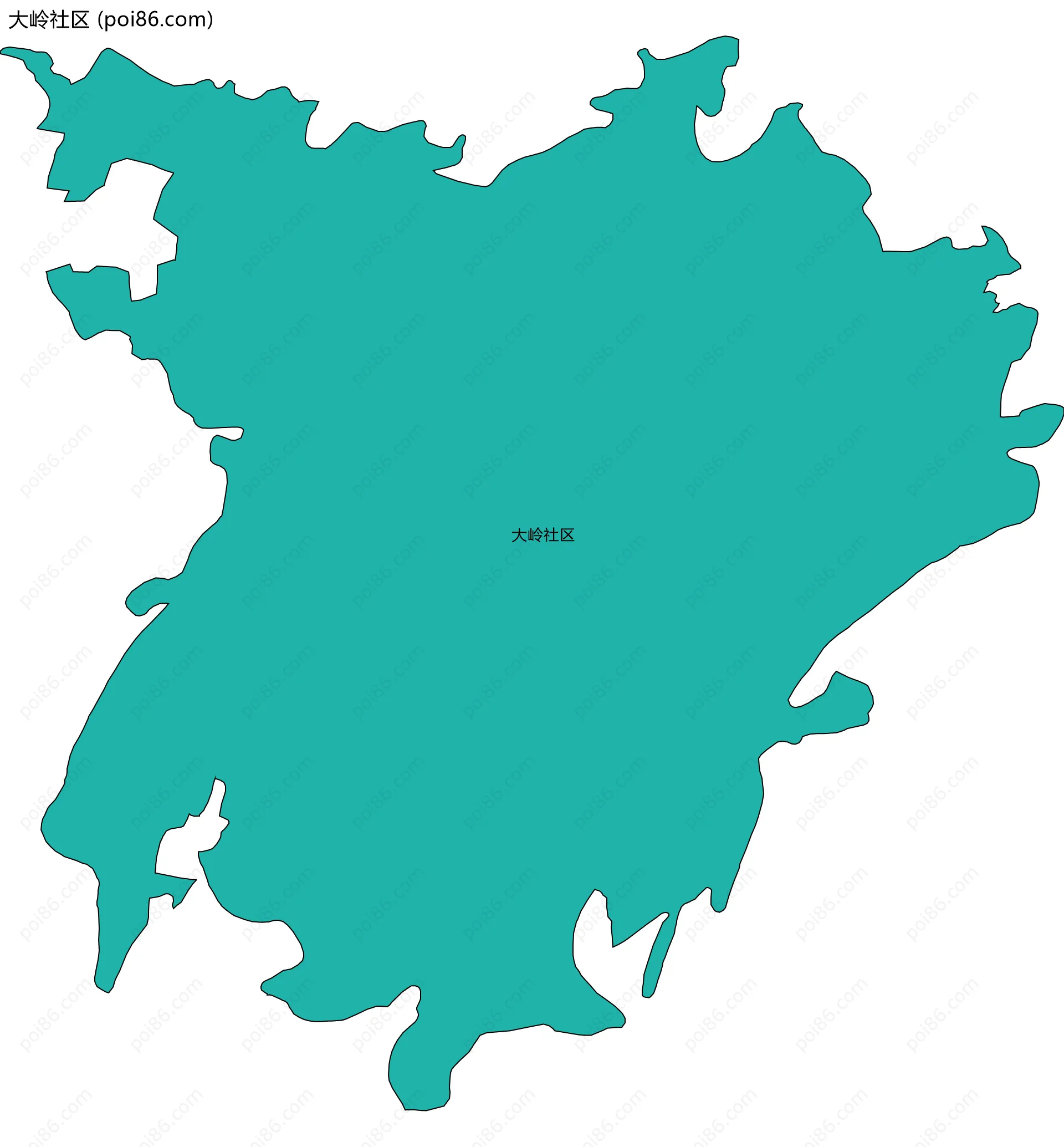 大岭社区边界地图