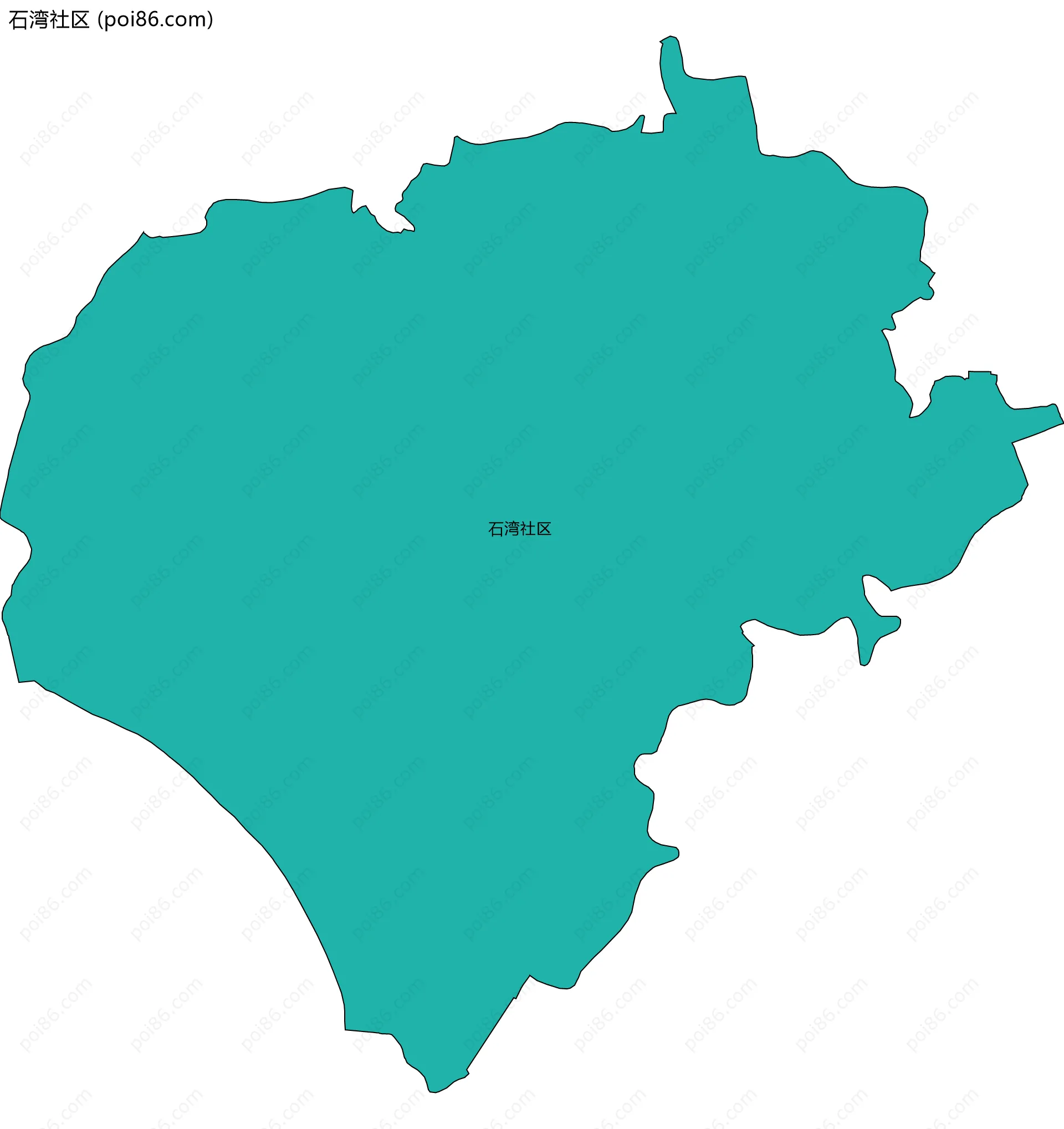 石湾社区边界地图